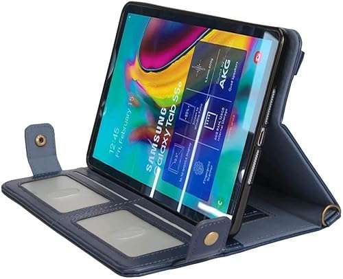 Case for 10.5 Galaxy Tab S5e, MeiLiio Envelope Wallet Case w/Card Slot Pocket/Handband/Buckle Closure Shoulder Bag Folio Stand Cover for Samsung Galaxy Tab S5e 10.5 SM-T720/T725 (Dark Blue) 2