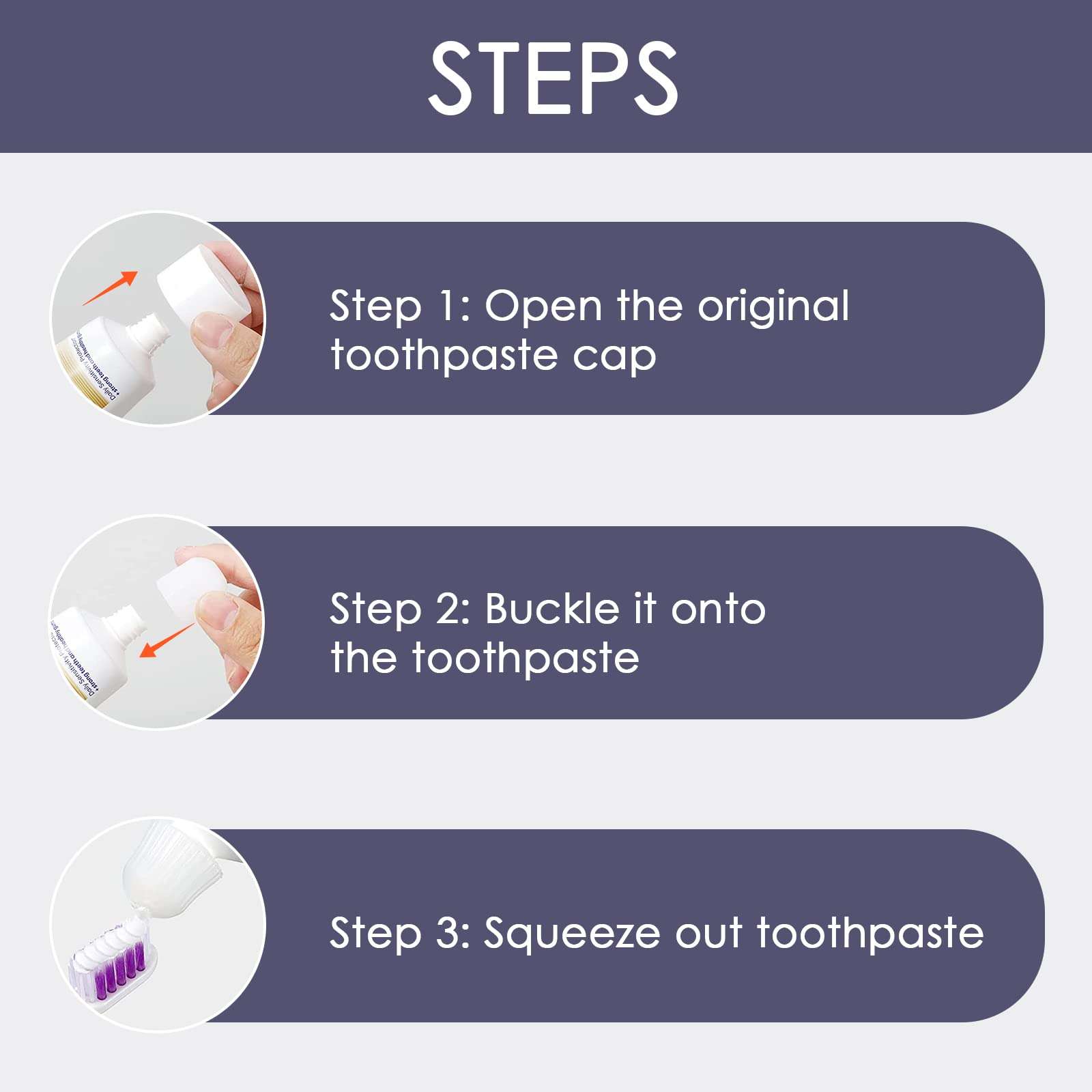 Linkidea 6 Pcs Self Closing Toothpaste Caps for Kids Adult, Silicone No Waste Toothpaste Saver Cap Dispensers (White) 6