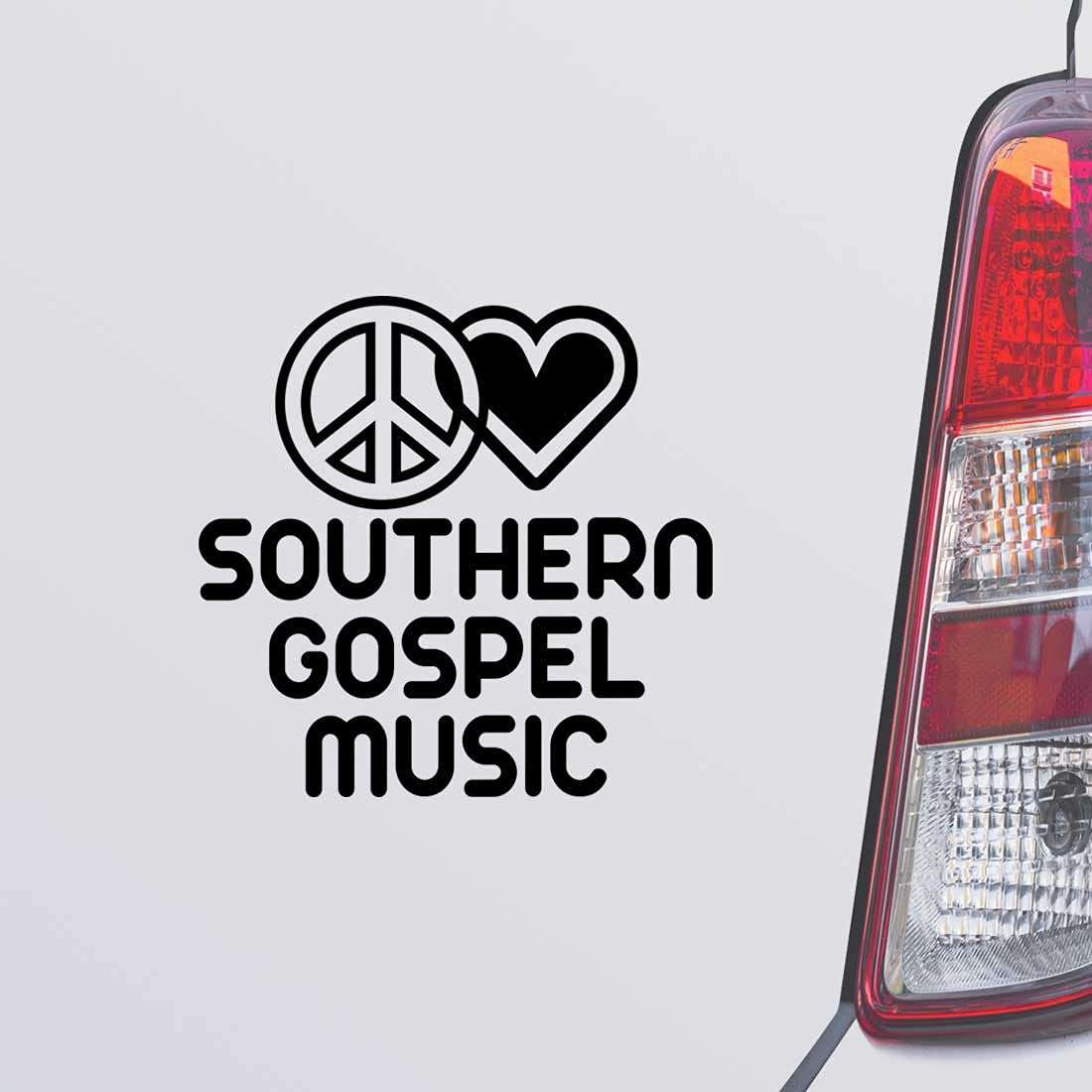Custom Brother - Peace Love Southern Gospel Music Black Color Car Laptop Wall Bumper Decal Sticker, DesL40 1