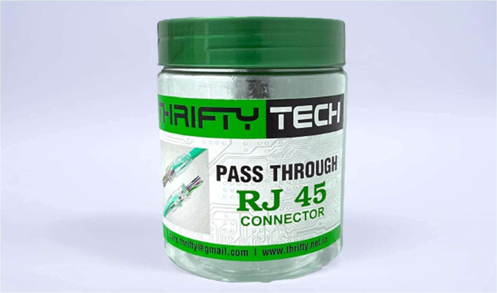 Thrifty Tech ( Combo of 500 RJ45 Cat6 Pass-Through Connector, Support Cat5, Cat5e, Cat6 8P8C RJ45 Connector, RJ45 Pass Through Transparent Connectors (RJ45 + Boot, 500) 5