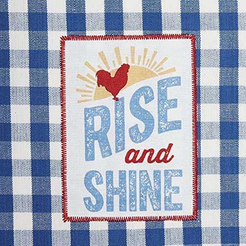 DII Cotton Embroidered Dish Towels, 18x28" Set of 3, Oversized Decorative Kitchen Towels for Cooking and Baking-Rise N Shine 4