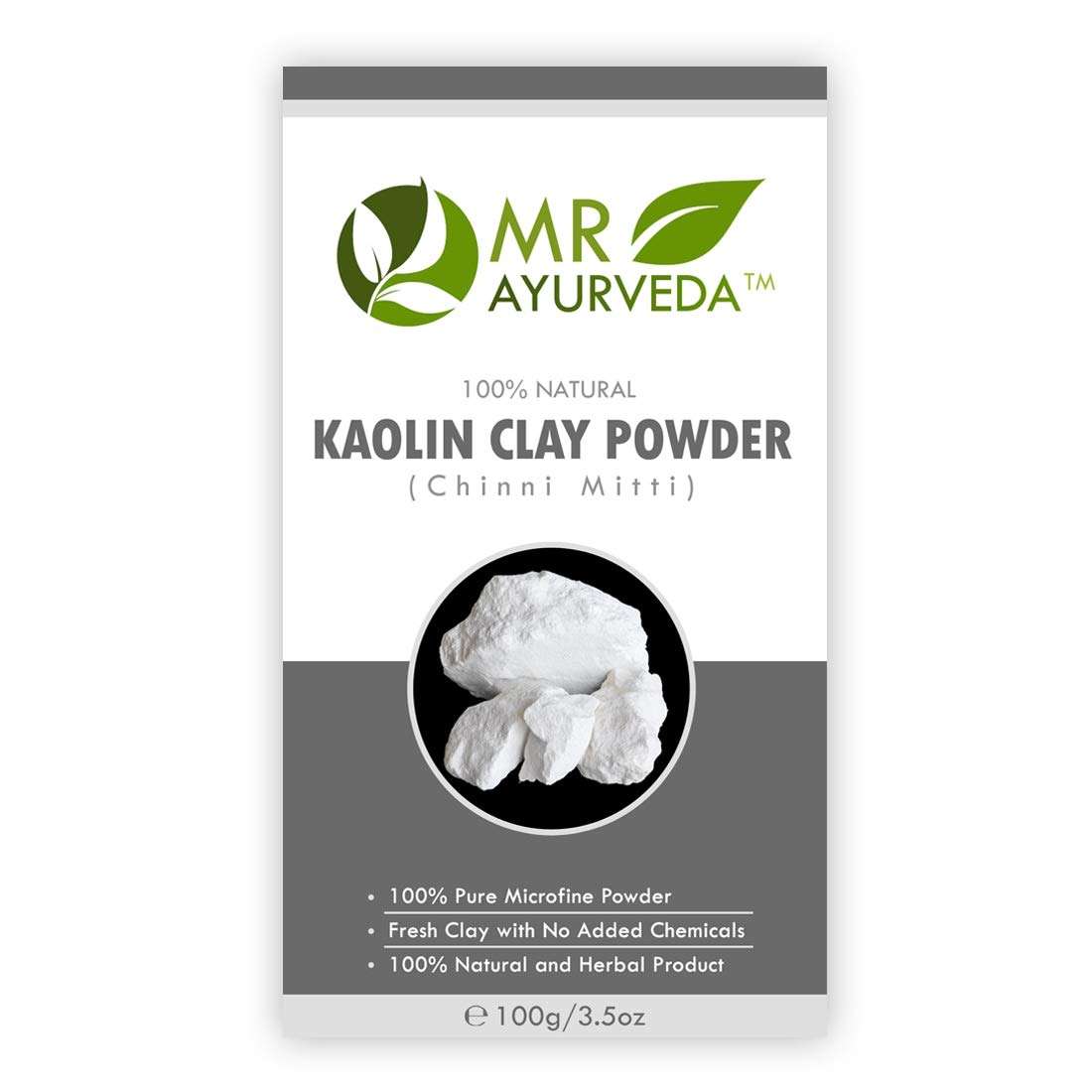 MR Ayurveda 100% Organic Kaolin Clay Powder, Orange Peel Powder & Activated Charcoal Powder - Set of 3 (100 Grams Each) 4