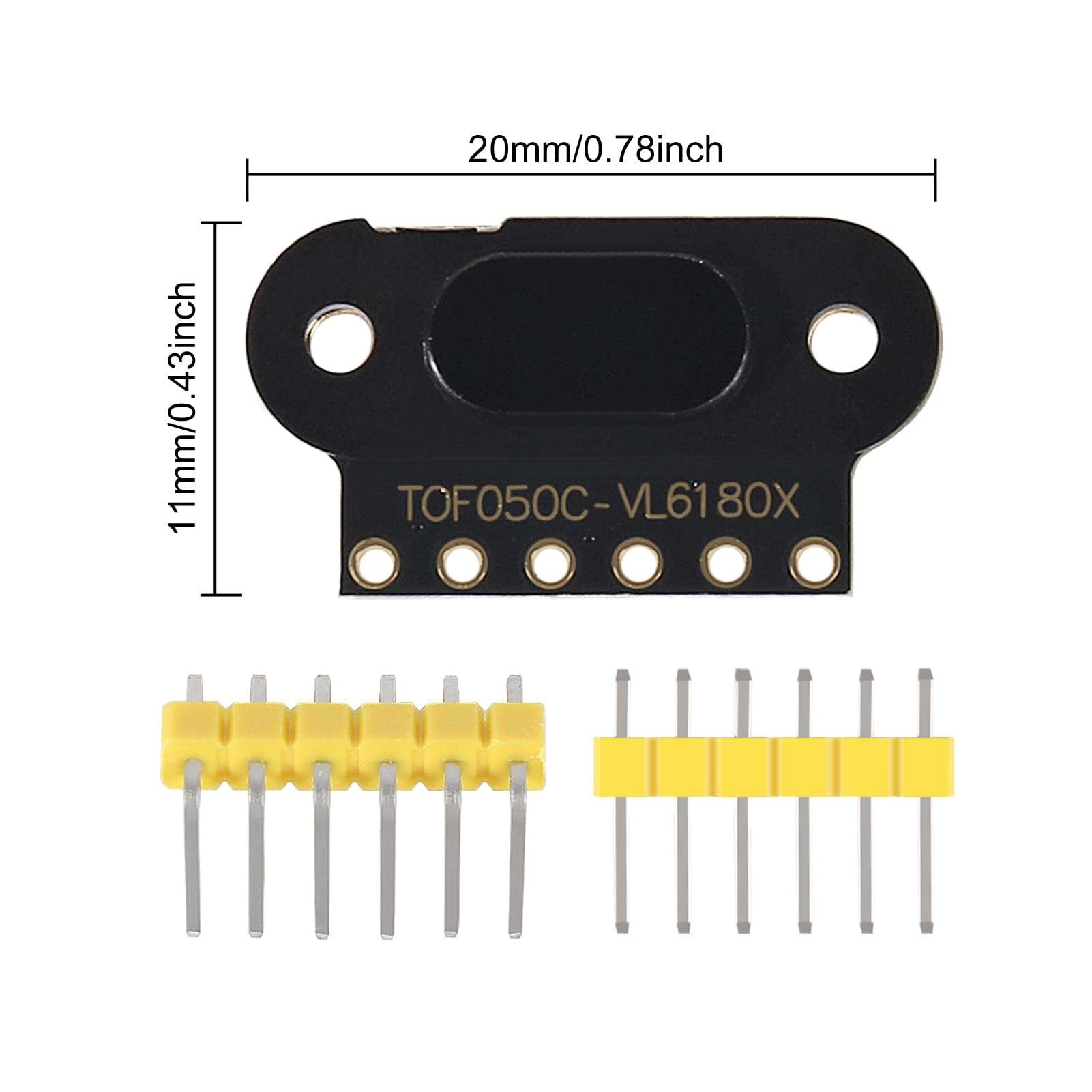 2PCS VL6180X TOF050C Time of Flight TOF Laser Ranging Sensor Modules Distance IIC Output for Arduino STM32 4