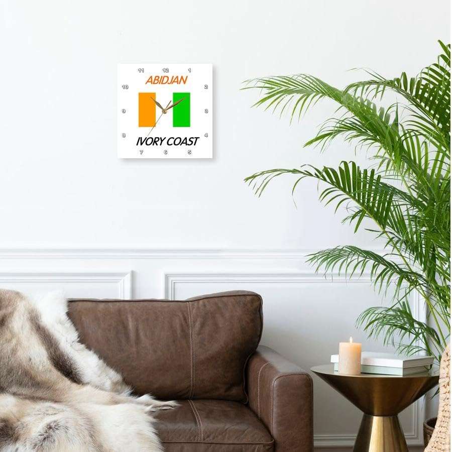 3dRose Wall Clock Silent - 15 inch - Image of Name Durban South Africa with Countrys Flag - Lens Art by Florene - African Cities with Flag 2
