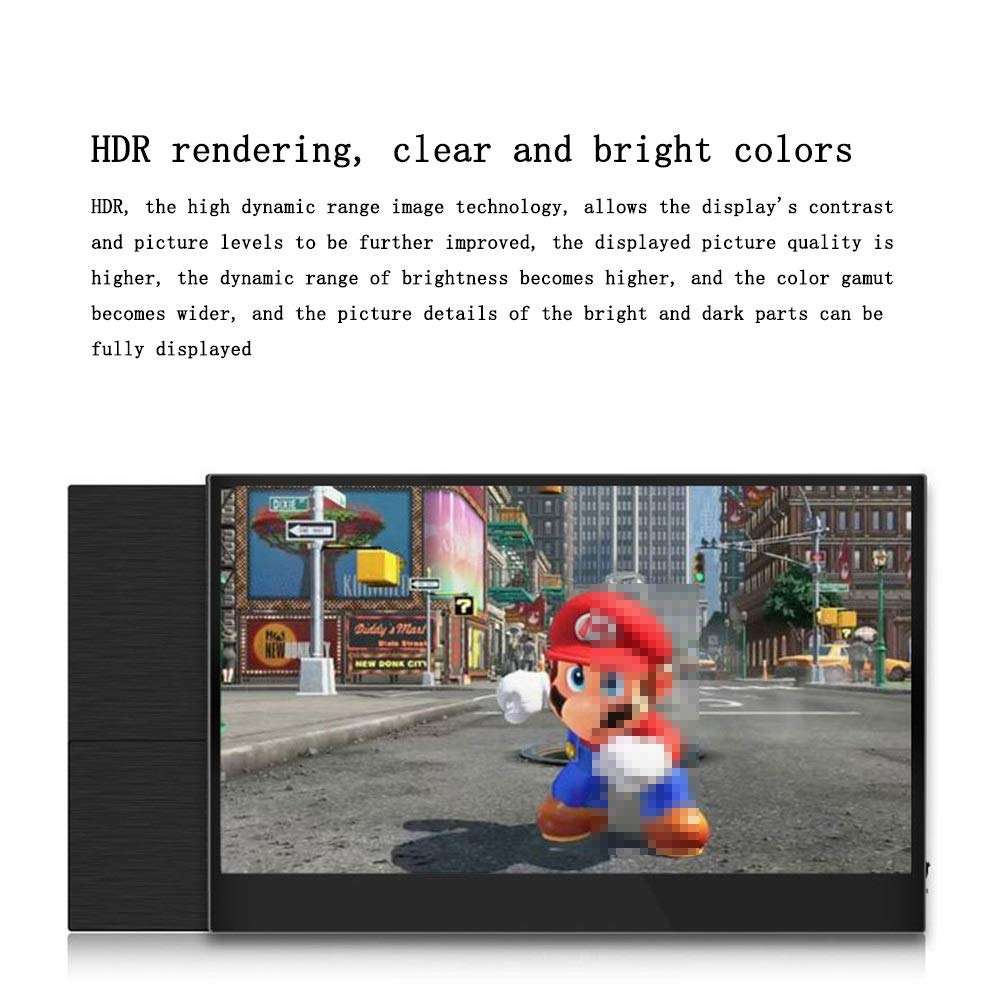 13.3-inch Portable Monitor High-Definition LCD HDMI Interface 1080P Display with Touch for Phone/PC/Office/Game 5