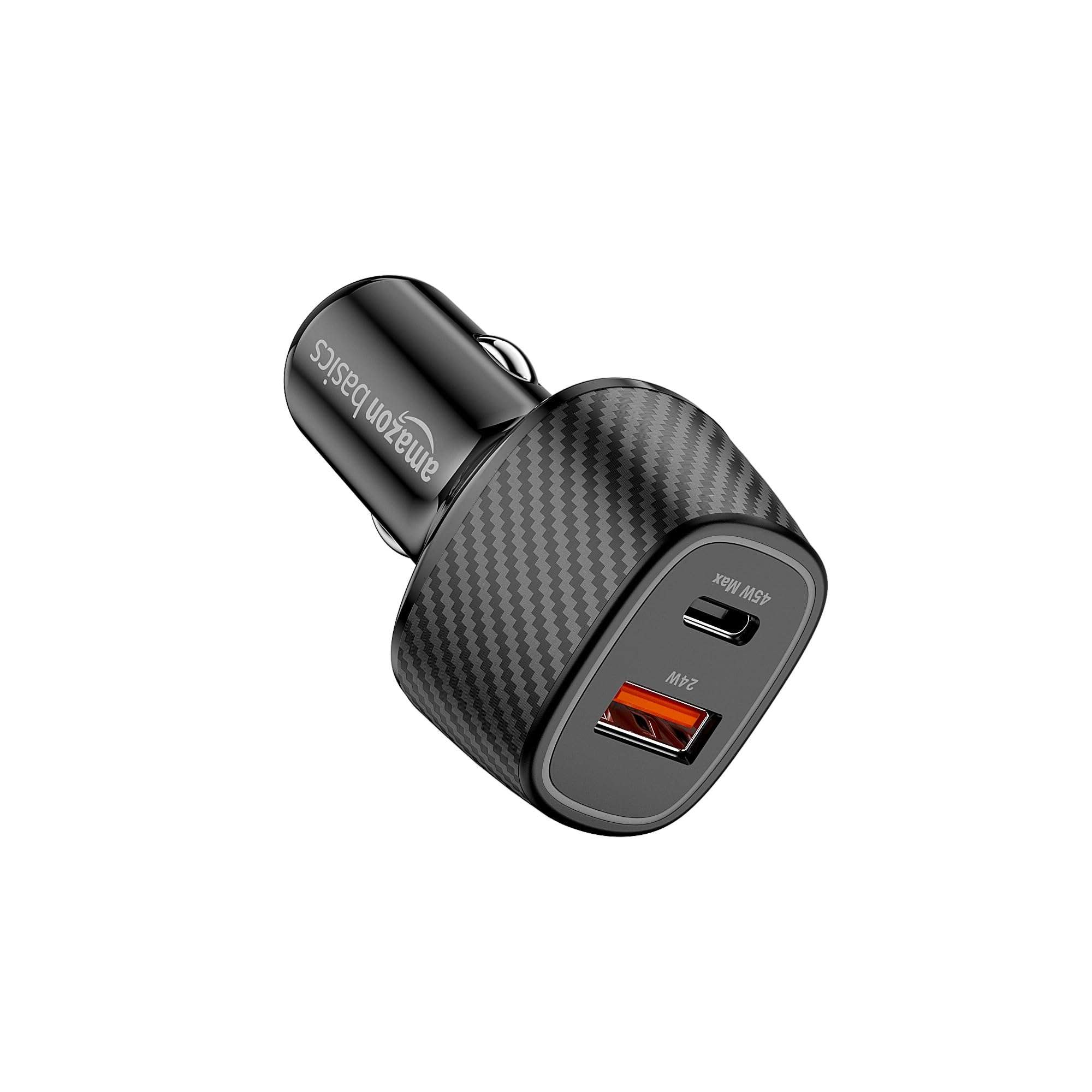 amazon basics - Car Charger with Dual Output | Charging | Compatible with All Smartphones, Ipad, Tablets, Macbooks | 69W | Black, USB, Black 4