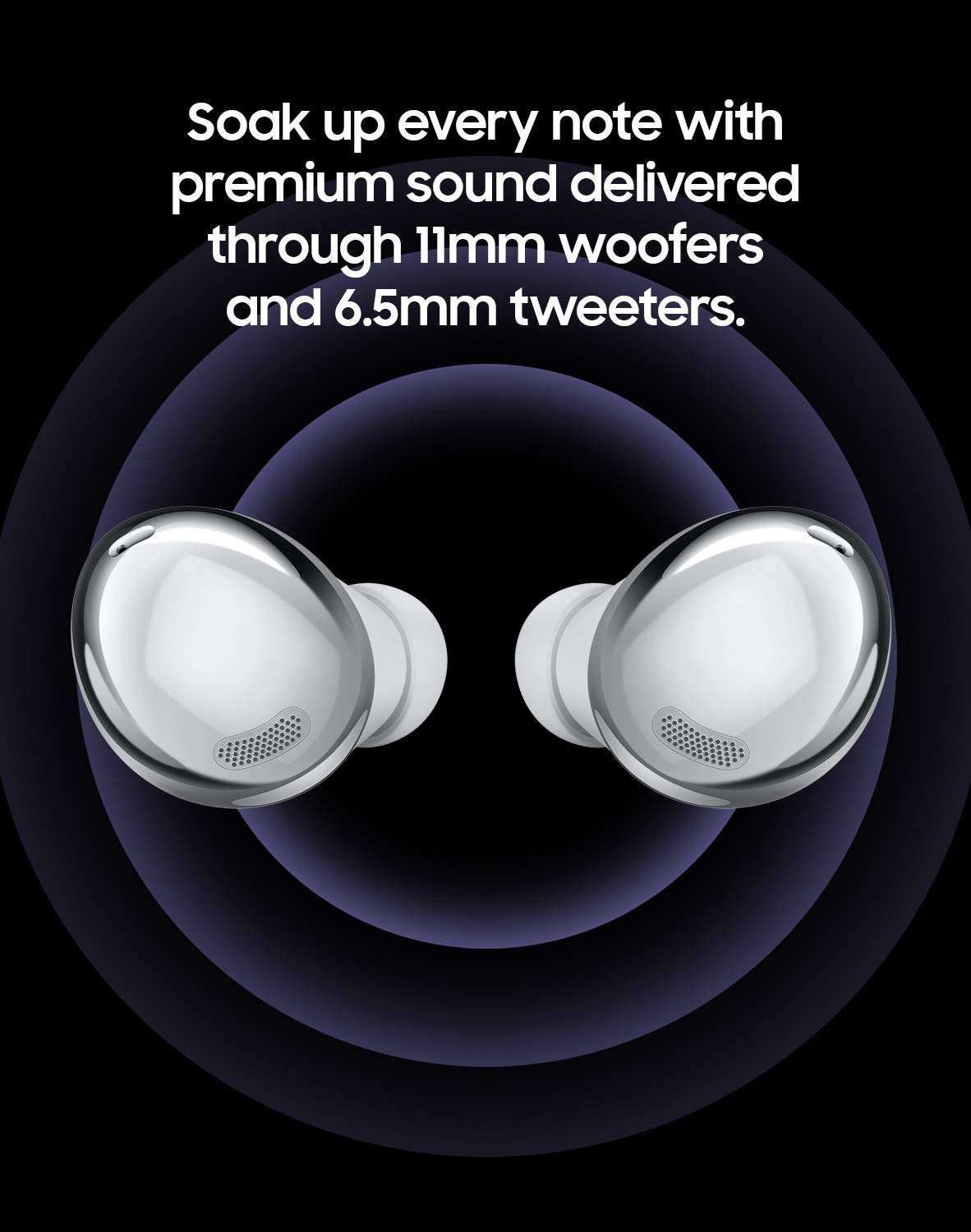 SAMSUNG Galaxy Buds Pro, Bluetooth Earbuds, True Wireless, Noise Cancelling, Charging Case, Quality Sound, Water Resistant, Phantom Silver (US Version) 3