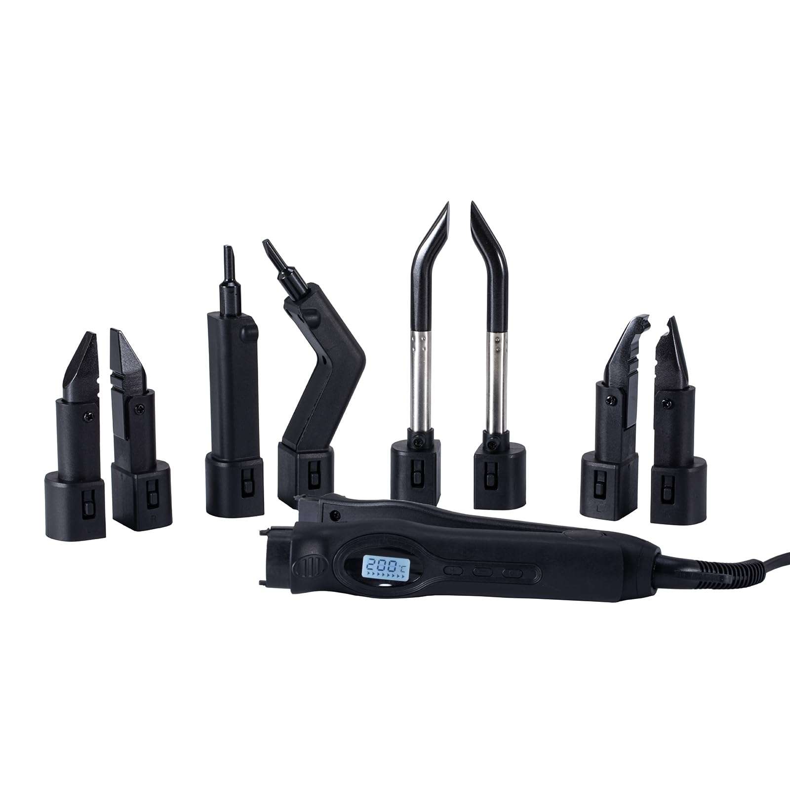 Professional 4-in-1 Keratin Hair Extension Kit - Fusion Heat Tool with 4 Precision Tips - All-in-One Hair Extensions Kit - Salon-Grade Protein Grain Connector for Consistent, Safe Melting 1