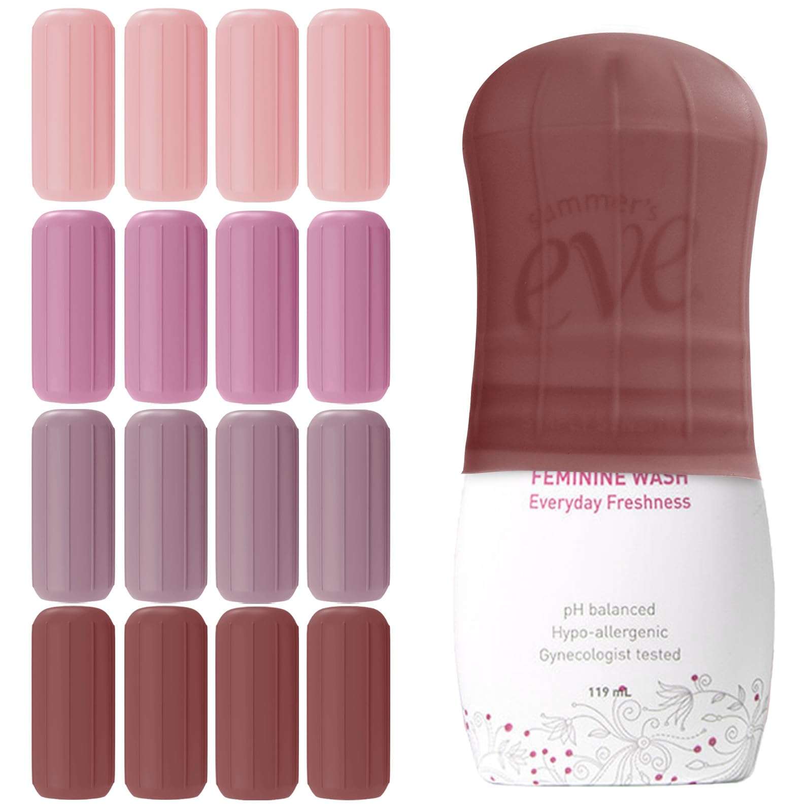 16 Pack Silicone Bottle Cover,Travel Essential for Women Men,Cruise Ship Essential 2025,Beach Vacation EssentialsTravel Size Toiletries,Airplane Travels Accessories Elastic Sleeves for Leak Proofing 1