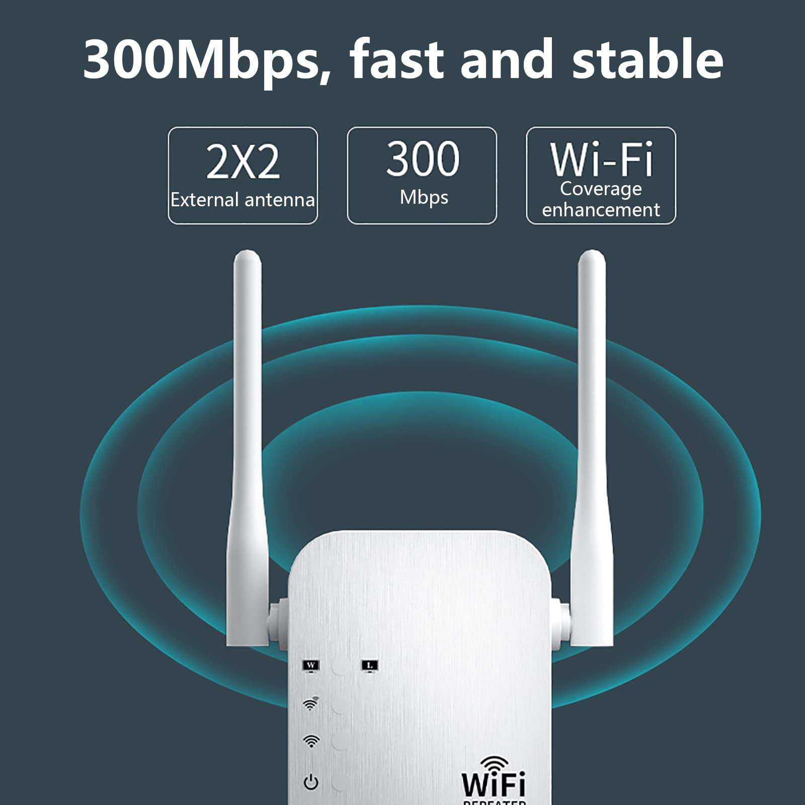 WiFi Extenders Signal Booster for Home, WiFi Repeater, Wireless Internet Repeater, Long Range Wireless Internet Repeater and Signal Amplifier with Ethernet Port, Repeater Mode/A-P Mode 4