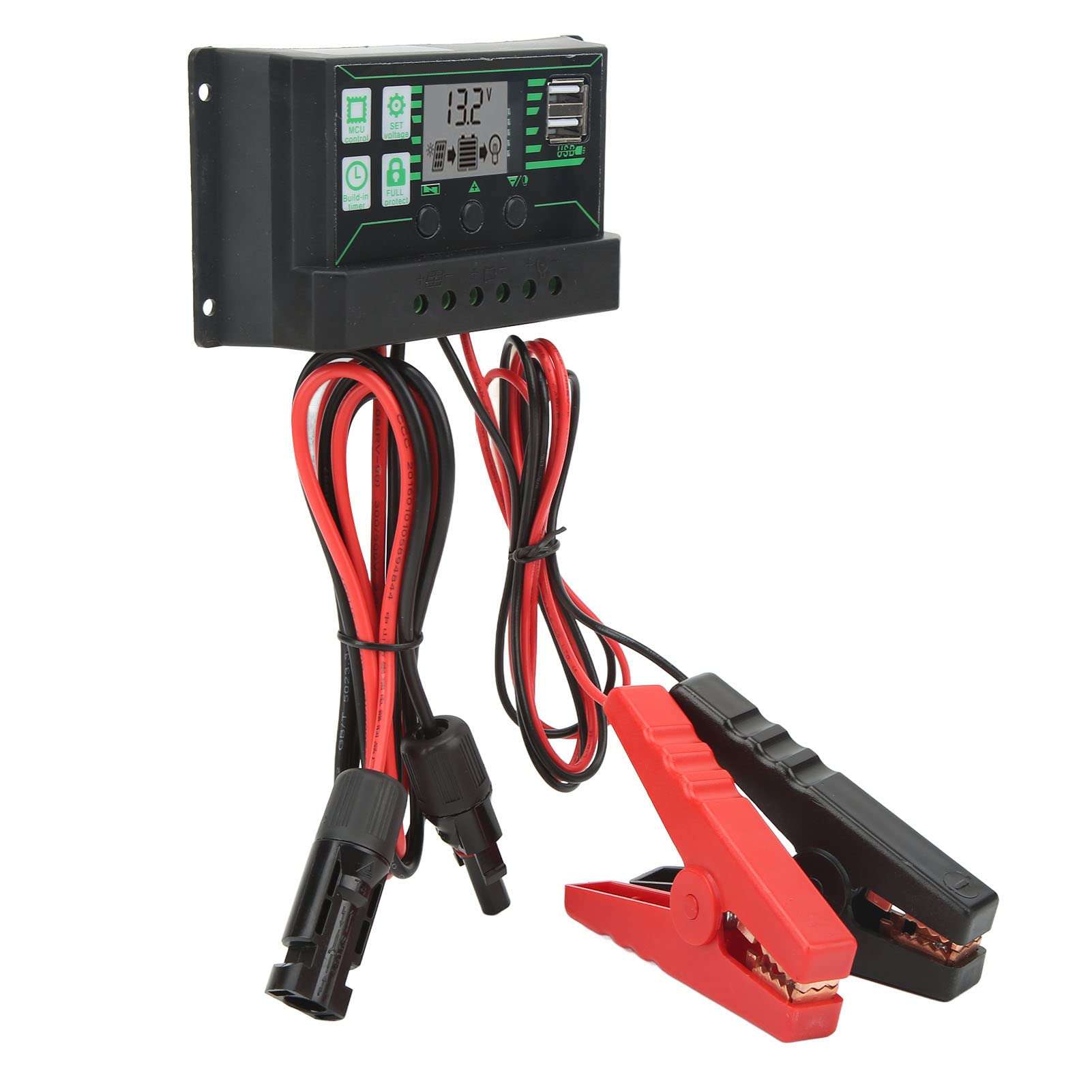 12V 24V MPPT Solar Charge Controller 360W Solar Panel Regulator Adjustable Parameters LCD Display for Outdoor Use 1