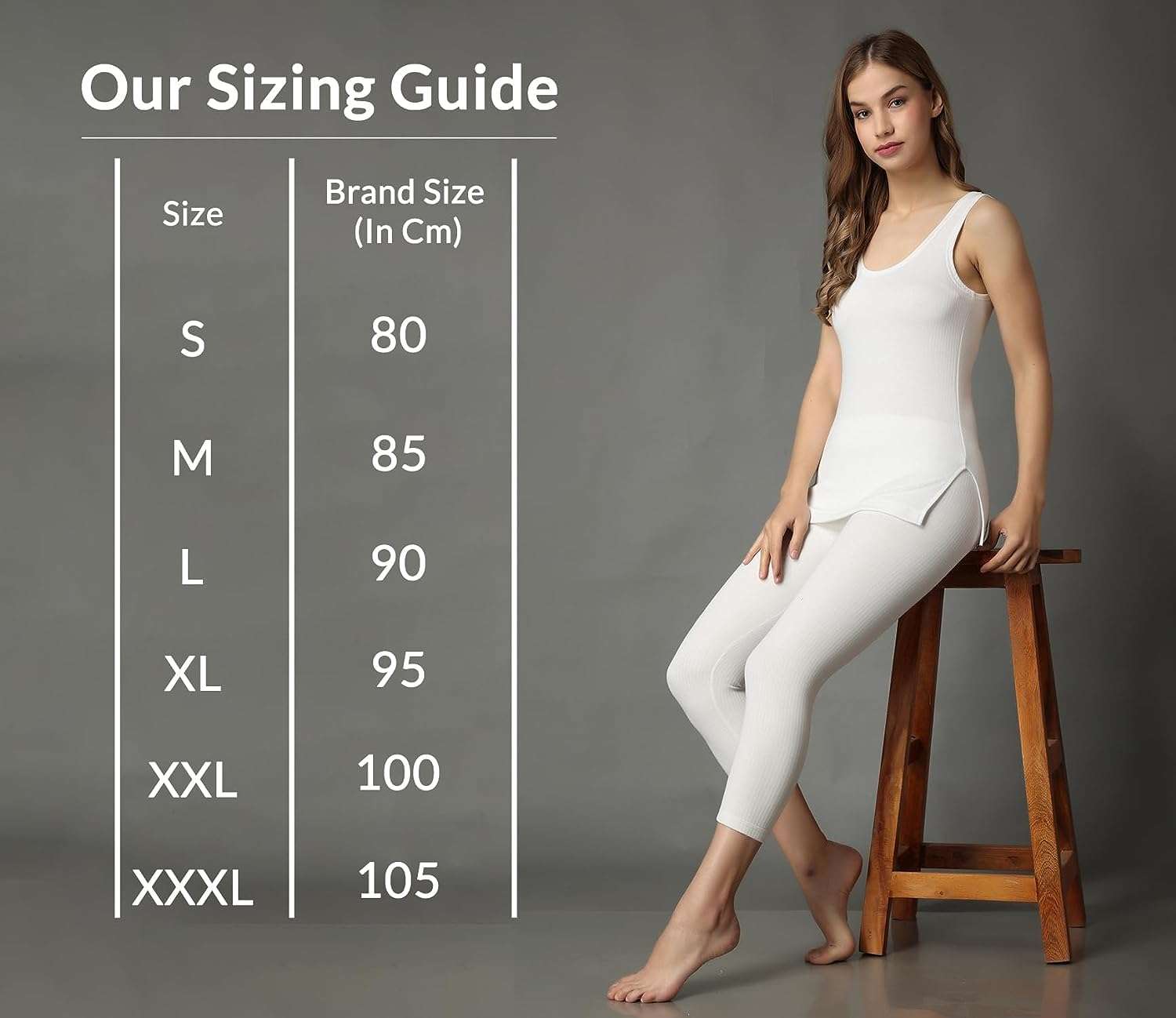 ELEG & STILANCE Innerwear Soft Bottom & top Set Winter Warm Bigger/Plus Size Thermals for Women/Men Ladies/Girl (White) (38) 5