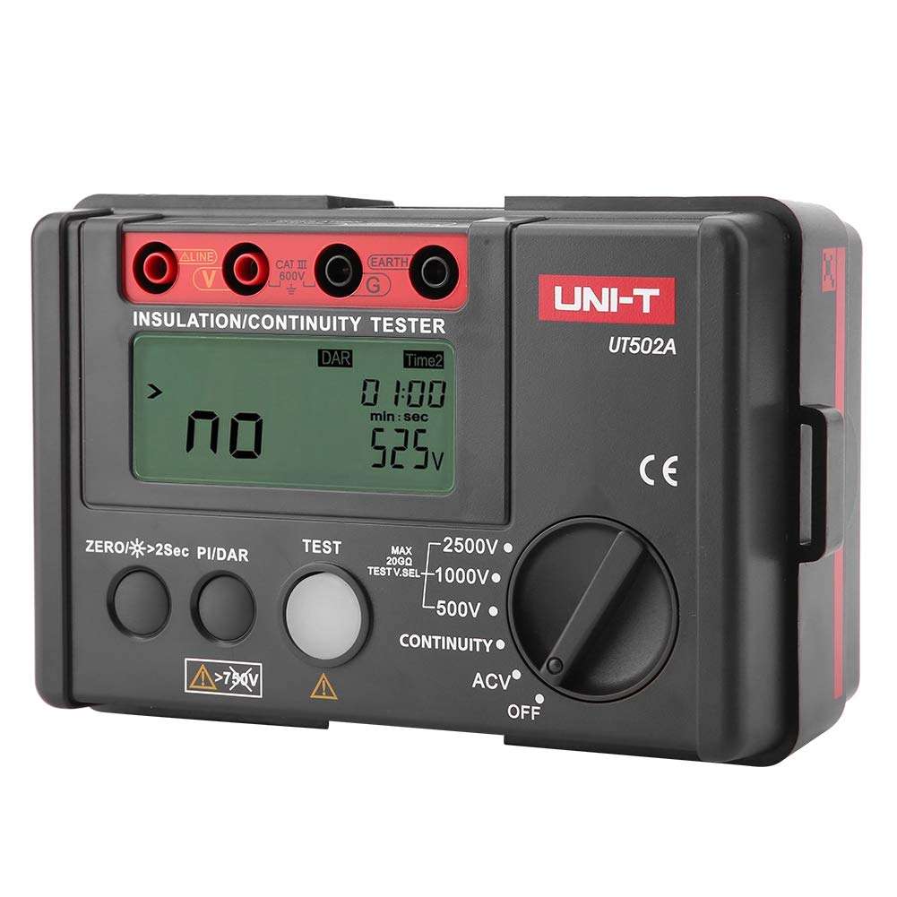 UNI-T UT502A Insulation Resistance Tester Megohmmeter Voltage Multimeter DC 500V 1000V 2500V AC 30 ith Grey 1