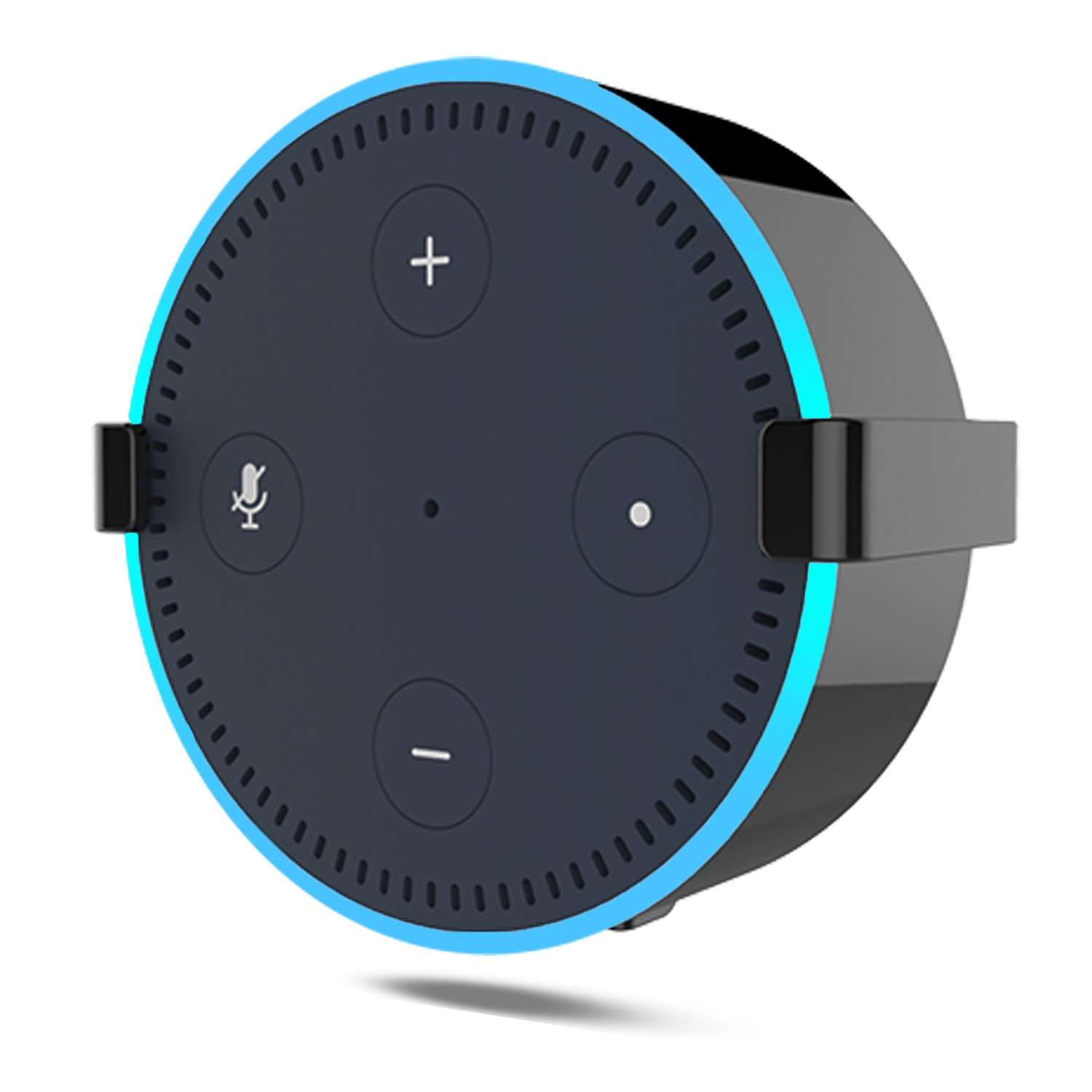 eBoot Solid Metal Wall Mount Stand Holder Stand Bracket for All-New Echo Dot 2nd Generation (Black 1) 2