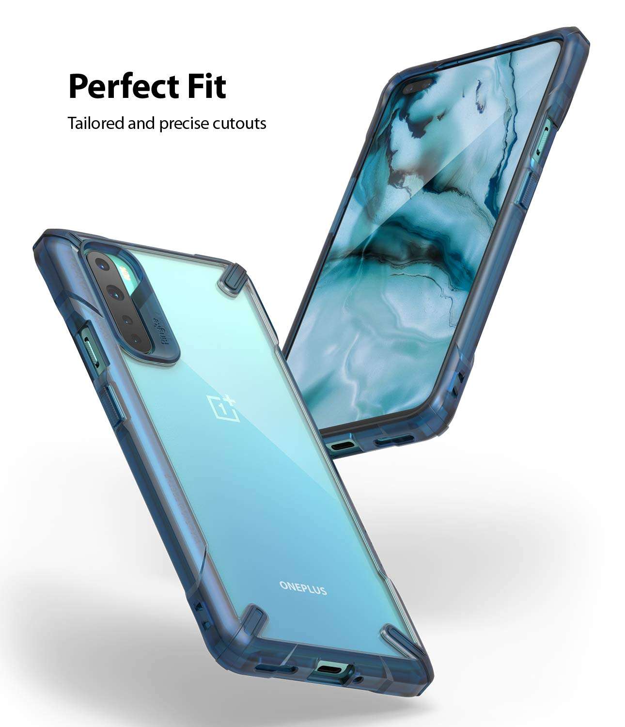 Ringke Fusion X Case Designed for OnePlus Nord (2020) - Space Blue 3