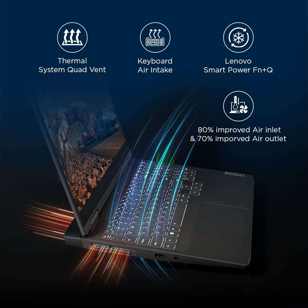 Lenovo IdeaPad Gaming 3 AMD Ryzen 5 6600H 15.6" (39.62cm) FHD IPS 120Hz Gaming Laptop (8GB/512GB SSD/Win11/Office/NVIDIA RTX 3050 4GB/RGB Keyboard/Onyx Grey/2.32Kg), 82SB00V2IN + M200 Gaming Mouse 3