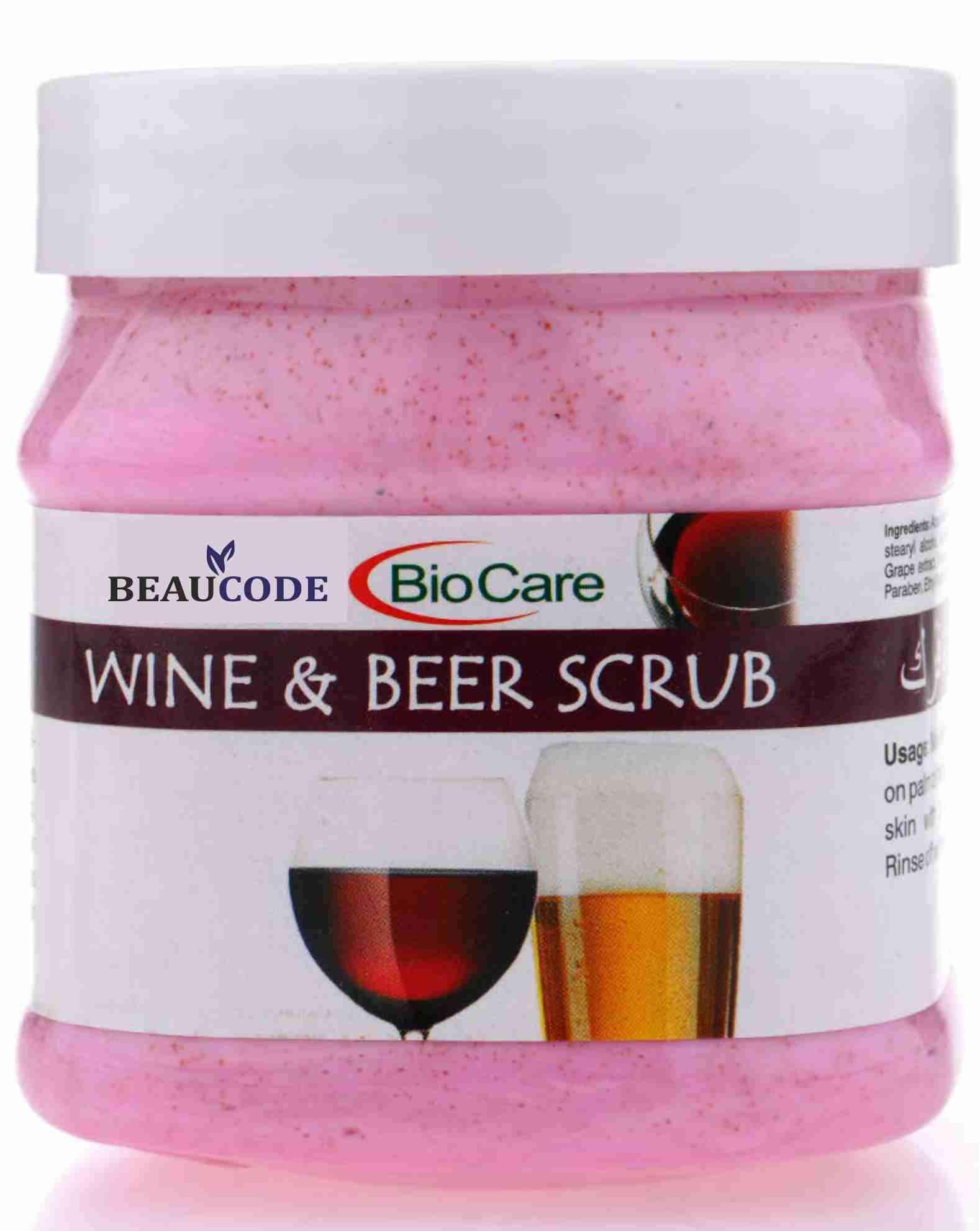 Beaucode BioCare Wine & Beer Face Scrub 250gm|| For Women & Men For All Skin Types No Paraben||No SLS|| No Sulphate & Cruelty Free 1