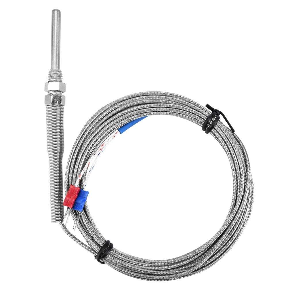 M8 Thread Type K Thermocouple 30mm Probe Temperature Sensor Wire 0-400℃ (4 m) 6