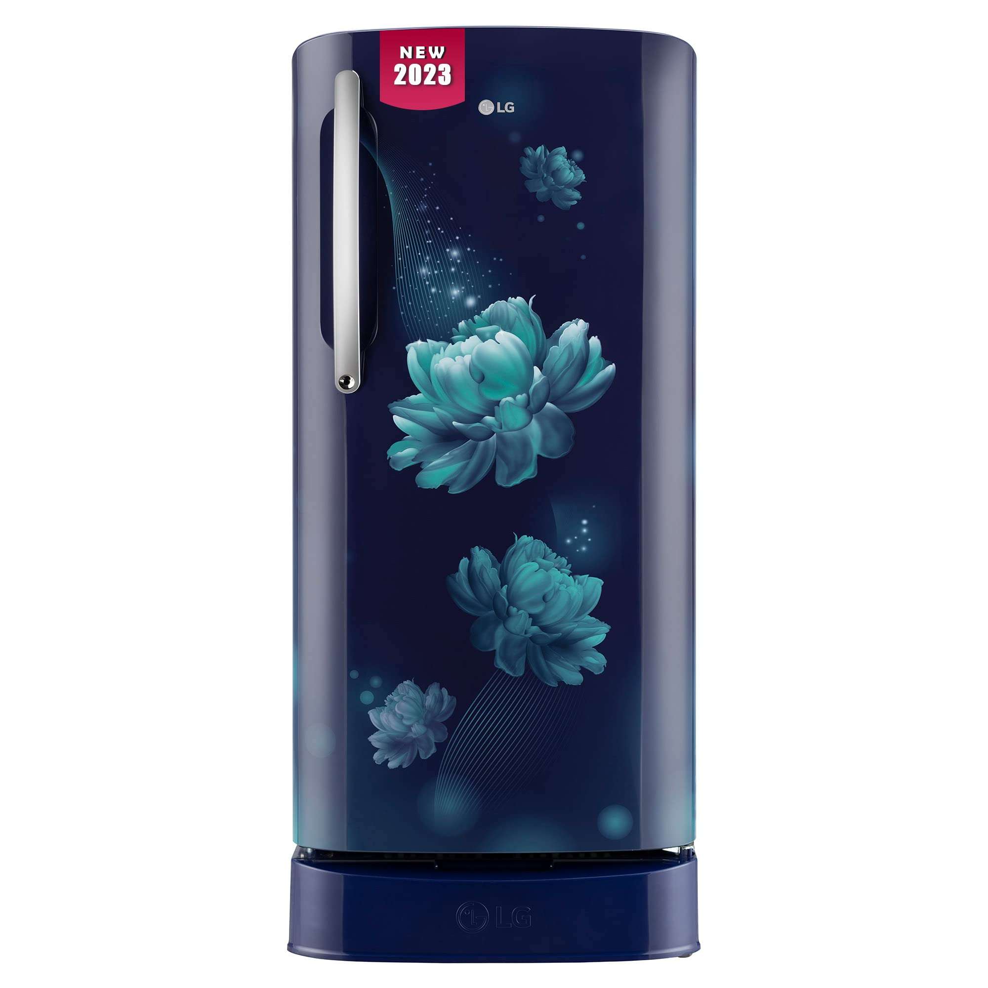 LG 201 L 5 Star Inverter Direct-Cool Single Door Refrigerator (GL-D211HBCZ, Blue Charm, Base stand with drawer) 1