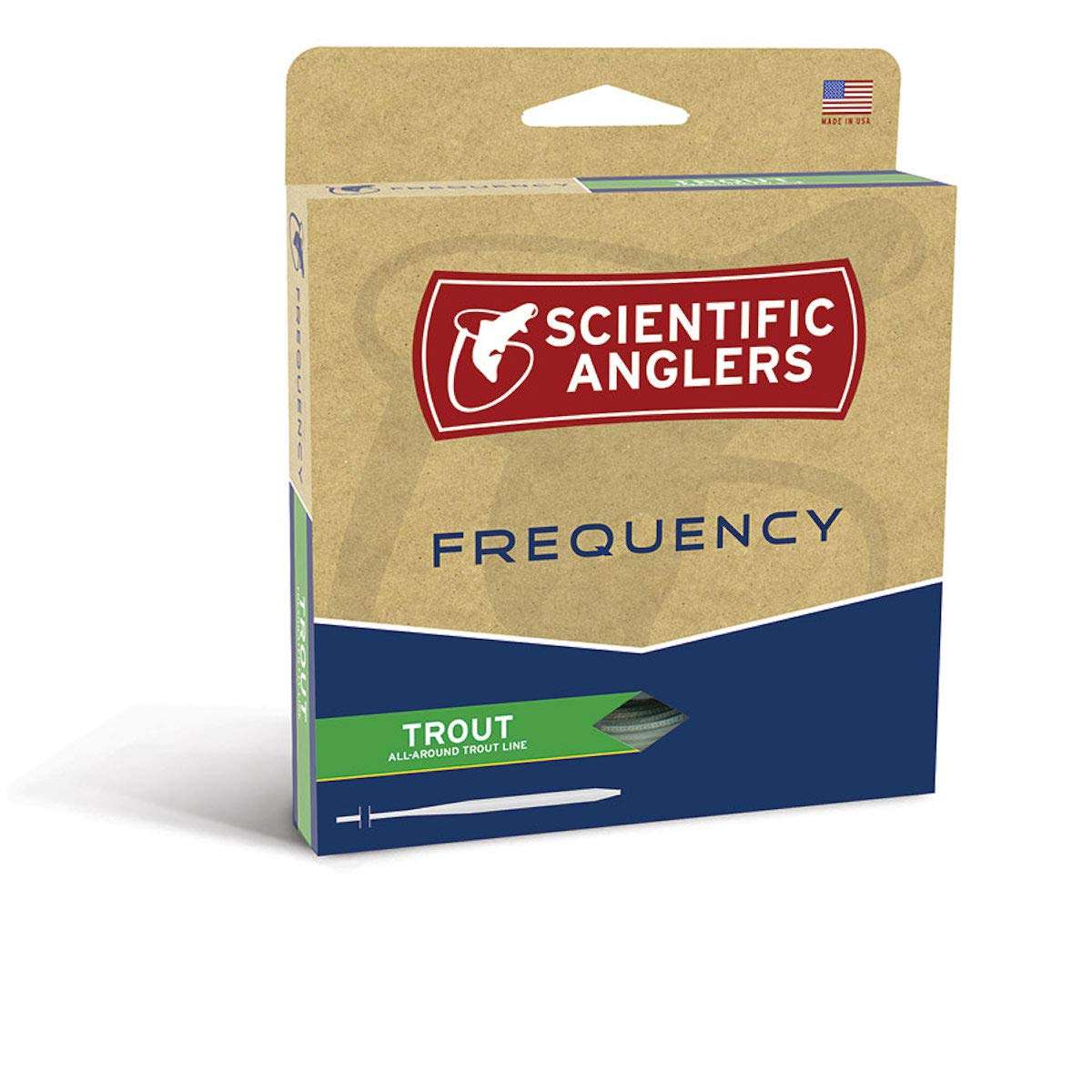 Scientific Anglers Buckskin Frequency Trout with Loop, Mixed Color, WF- 7-F 1