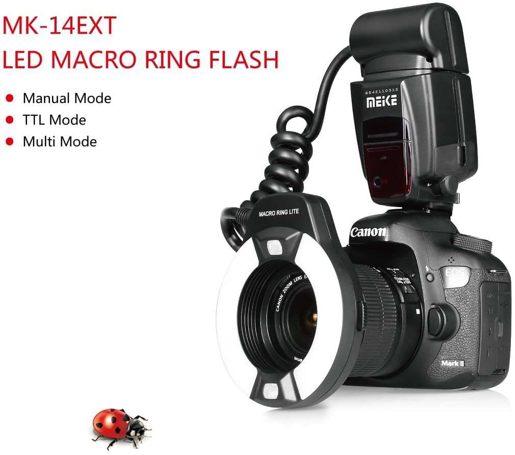 Meike® MK-14EXT Macro TTL Ring Flash for Nikon i-TTL with LED AF Assist lamp 5
