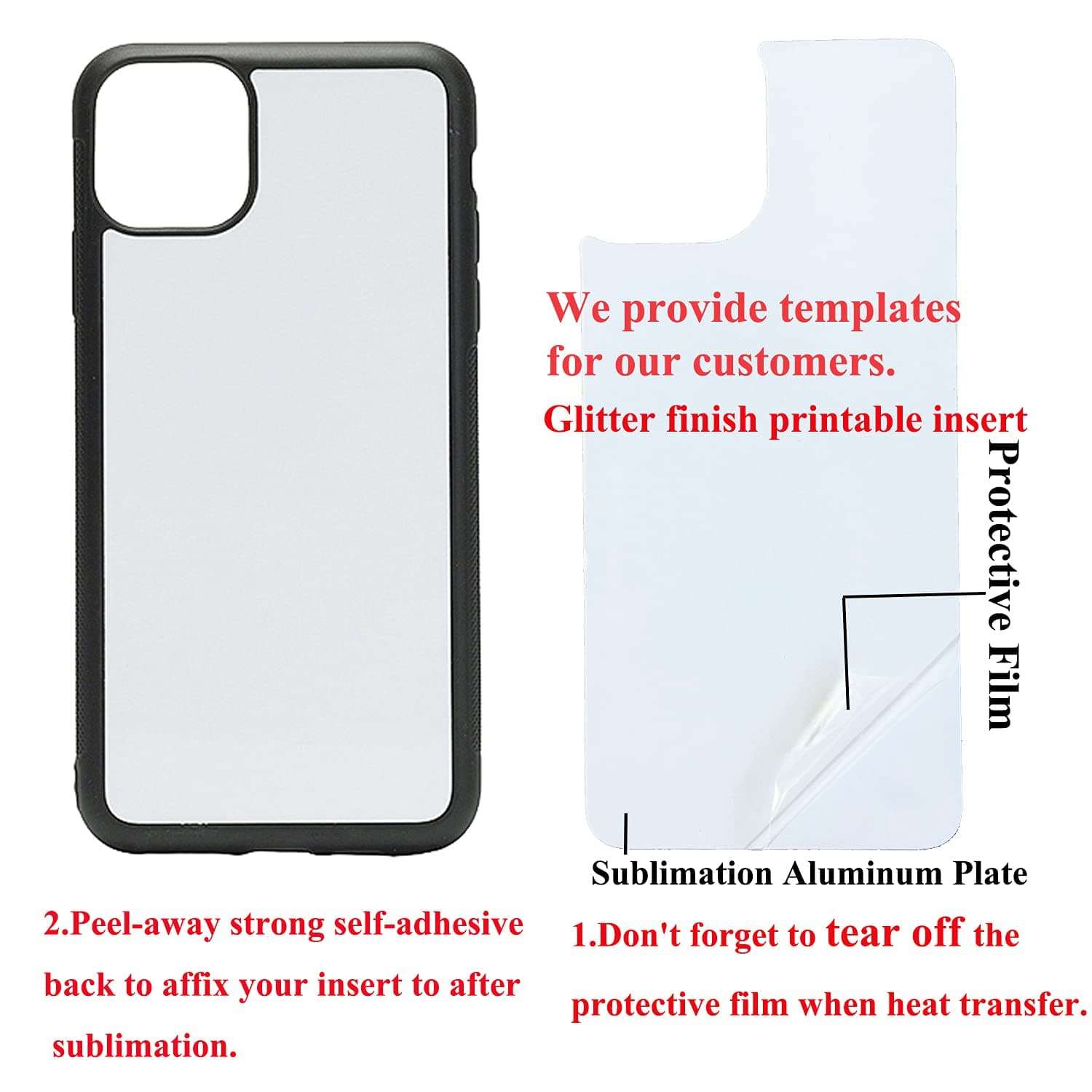 10PCS Sublimation Blanks Phone Case Covers Compatible with Apple iPhone 11 Pro (5.8 Inch 2019) Printable Phone Cases Soft Rubber Protective Shockproof Slim Case Anti-Slip 2