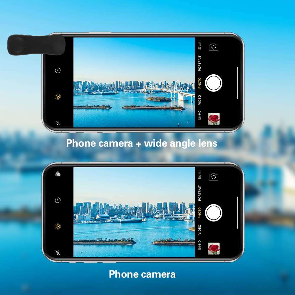 Phone Camera Lens, 6 lenses+ LED Light+ Remote Shutter+ Tripod, 18X Telephoto Zoom/Wide angle/Macro/Fisheye/CPL/Kaleidoscope camera lens kit for iPhone Xs X XR 8 7 6 Plus Samsung and Android 5