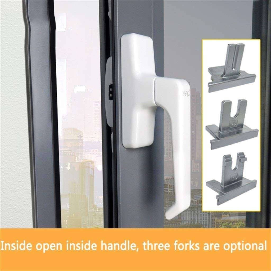 Door And Window Door Handle, Inside Inside The Handle Push And Pull Window Drive Swing Rotary Handle Hardware Parts Door Handle (Color : White, Size : Window spindle 15mm wide) 4