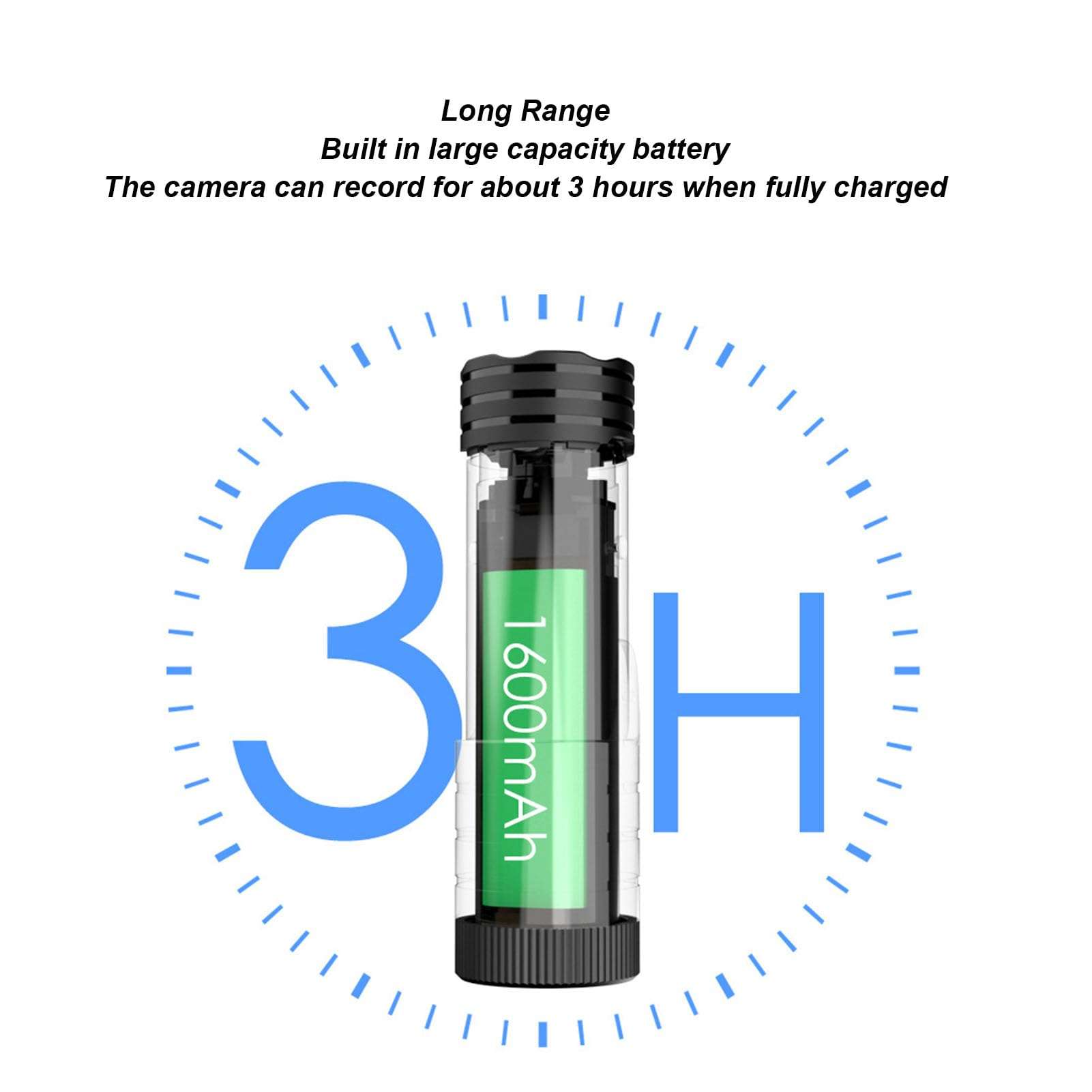 Serounder Motorcycle Helmet Camera, 4K Bike Video Camera Sports Action Camera with Handle Brackect, 120° Wide Angle, IP66 Waterproof Sport for Outdoor Wilderness, , Climbing 5