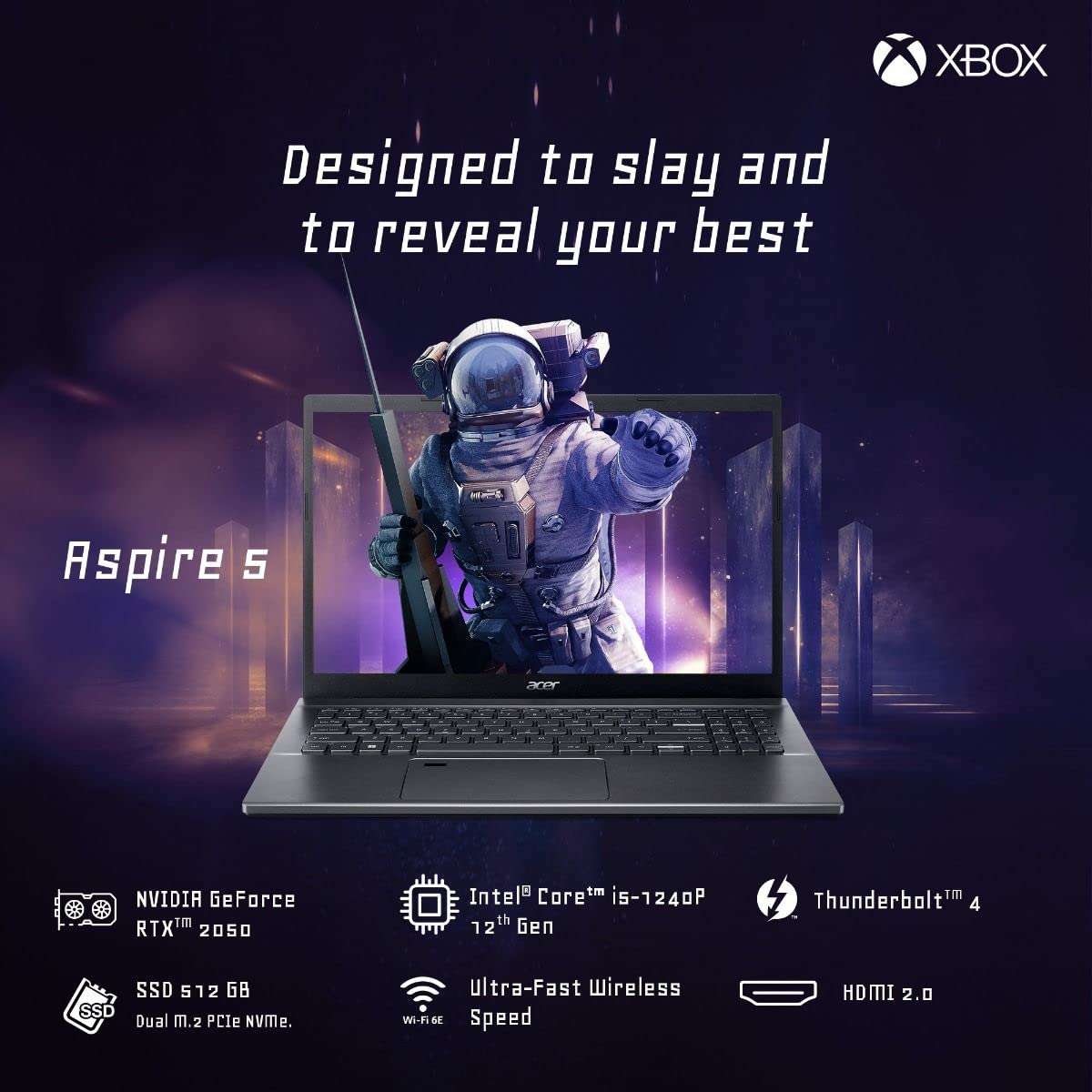 Acer Aspire Laptop (Intel i5 12th Gen/16GB RAM & 512GB SSD Storage/1650 Graphics)+Logitech G402 Gaming Mouse+Logitech G435 Gaming Headset - White 4