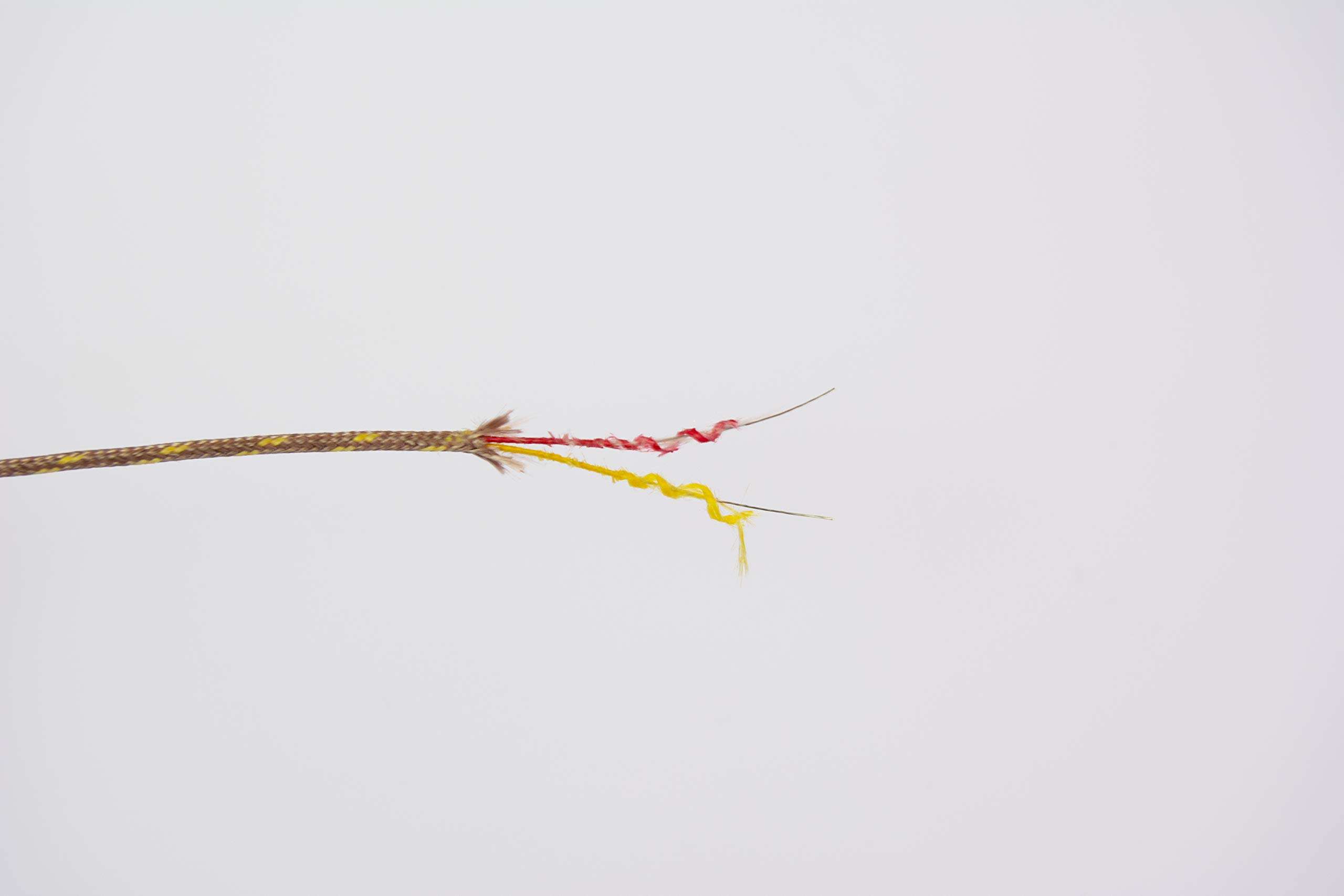 K36-2-305 K Type, 36 AWG, Solid, Fiberglass Insulation Thermocouple Wire -SLE (Special Limits of Error)/ 100 ft Roll