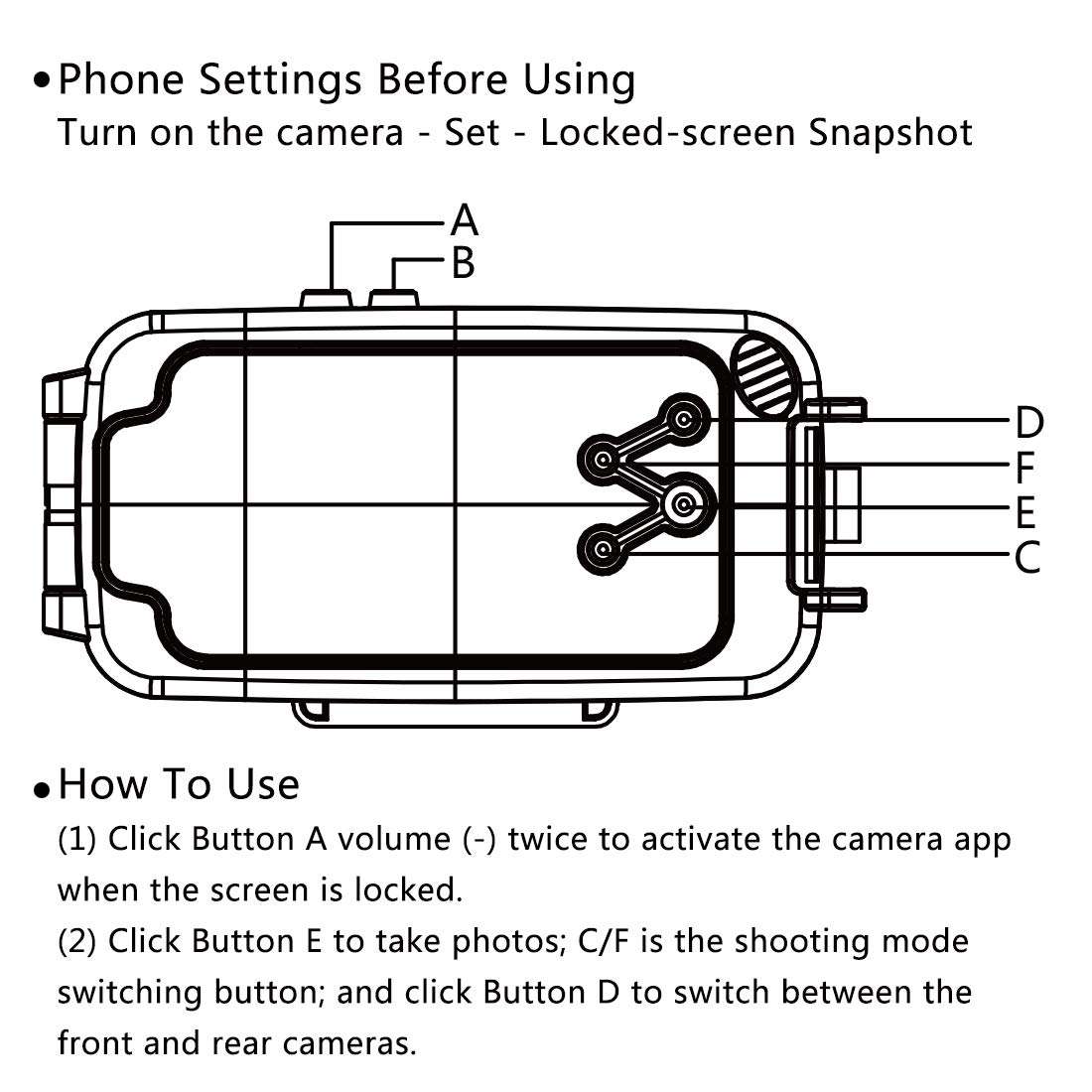 Haweel Huawei P20 Pro Diving Case, Professional [40m/130ft] Surfing Swimming Snorkeling Photo Video Waterproof Protective Case Underwater Housing for Huawei with Lanyard (Huawei P20 Pro, White) 4