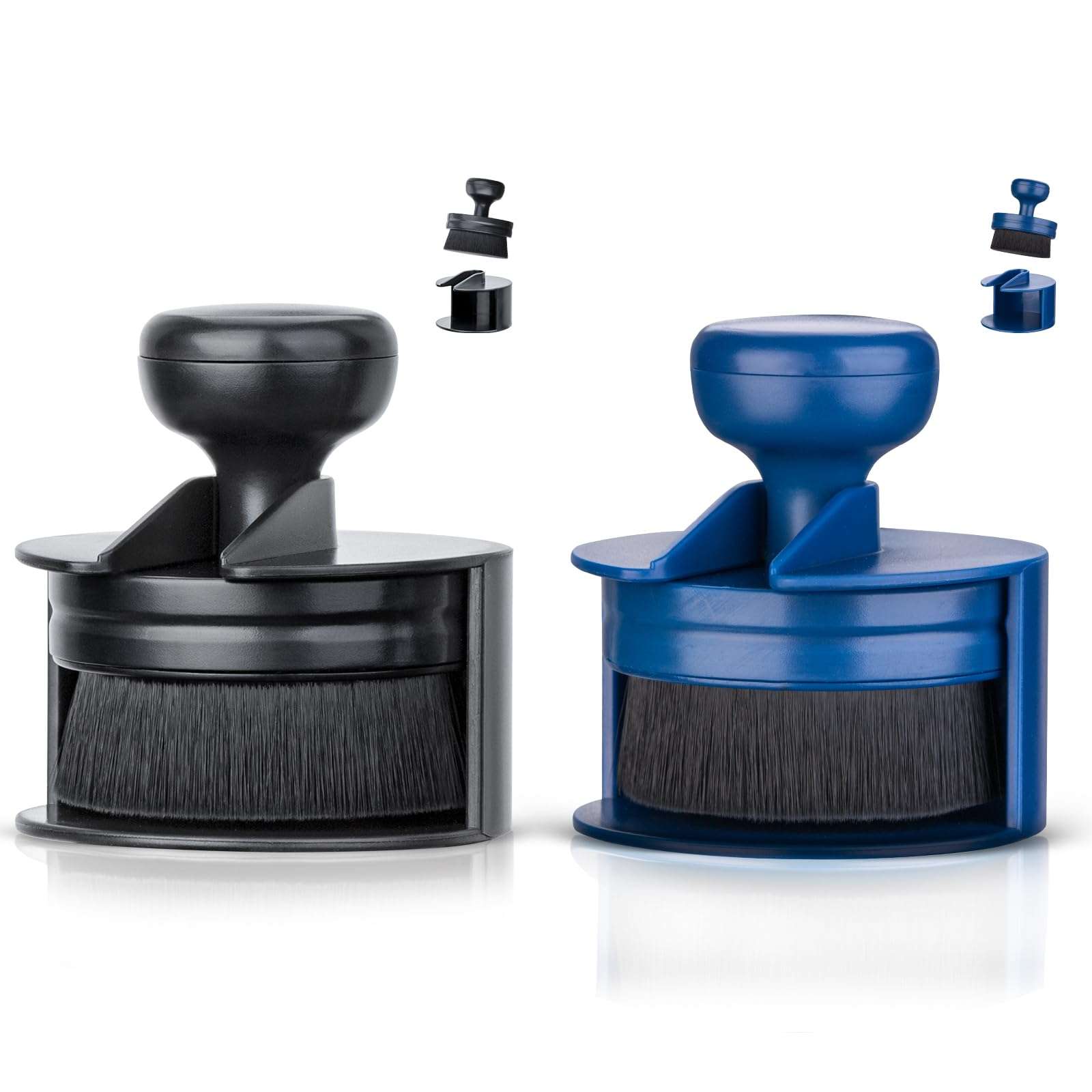 BABYSHEEP Tire Shine Applicator,Vegan Tire Shine Brush with Stand for Auto Detailing Cleaning Service (Black+Blue) 1