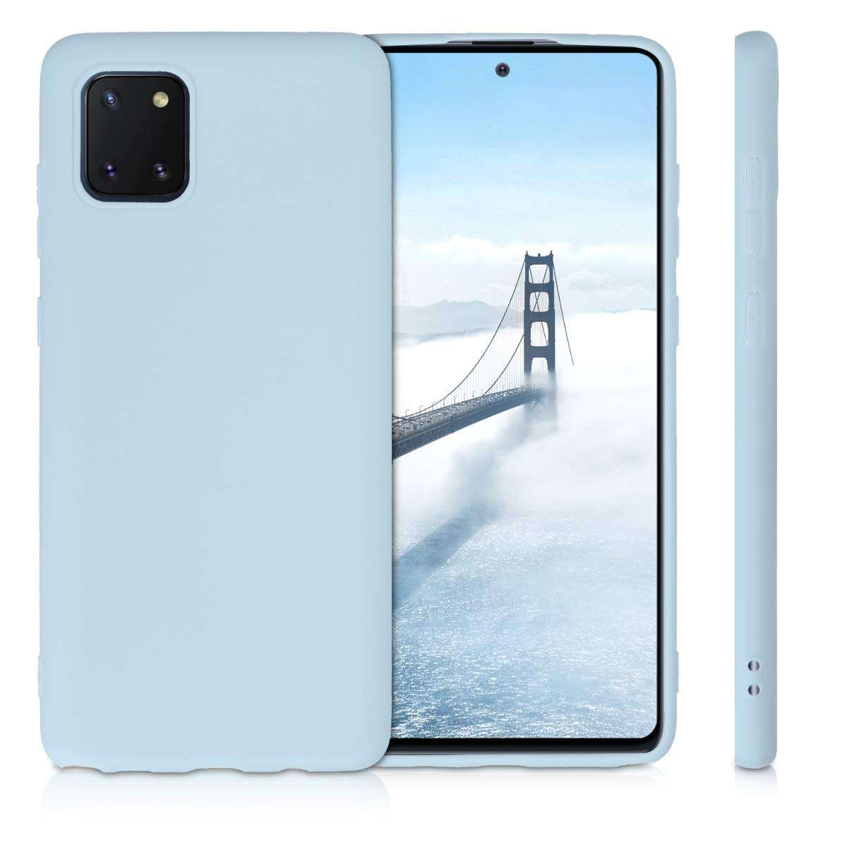 kwmobile TPU Case Compatible with Samsung Galaxy Note 10 Lite - Case Soft Slim Smooth Flexible Protective Phone Cover - Light Blue Matte 5