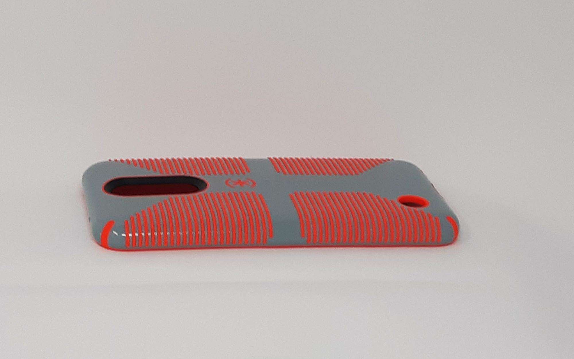Speck Products CandyShell Grip Cell Phone Case for LG K20 V - Nickel Grey/Warning Orange 4