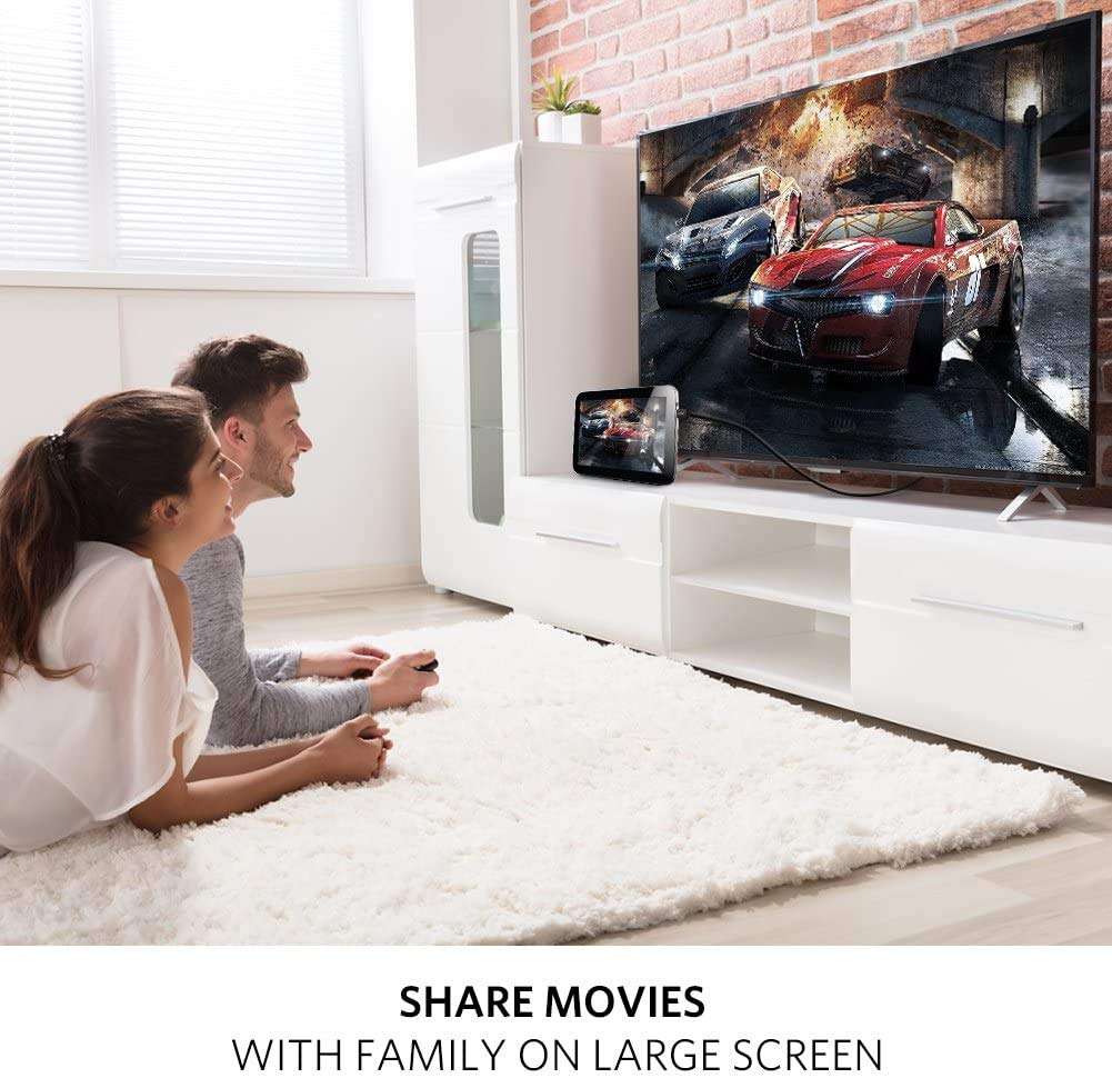 HDMI to Micro USB Cable, 1.5M/ 5ft HDMI Male to Micro USB Male Data Charging Cord Converter Connector Cable 2