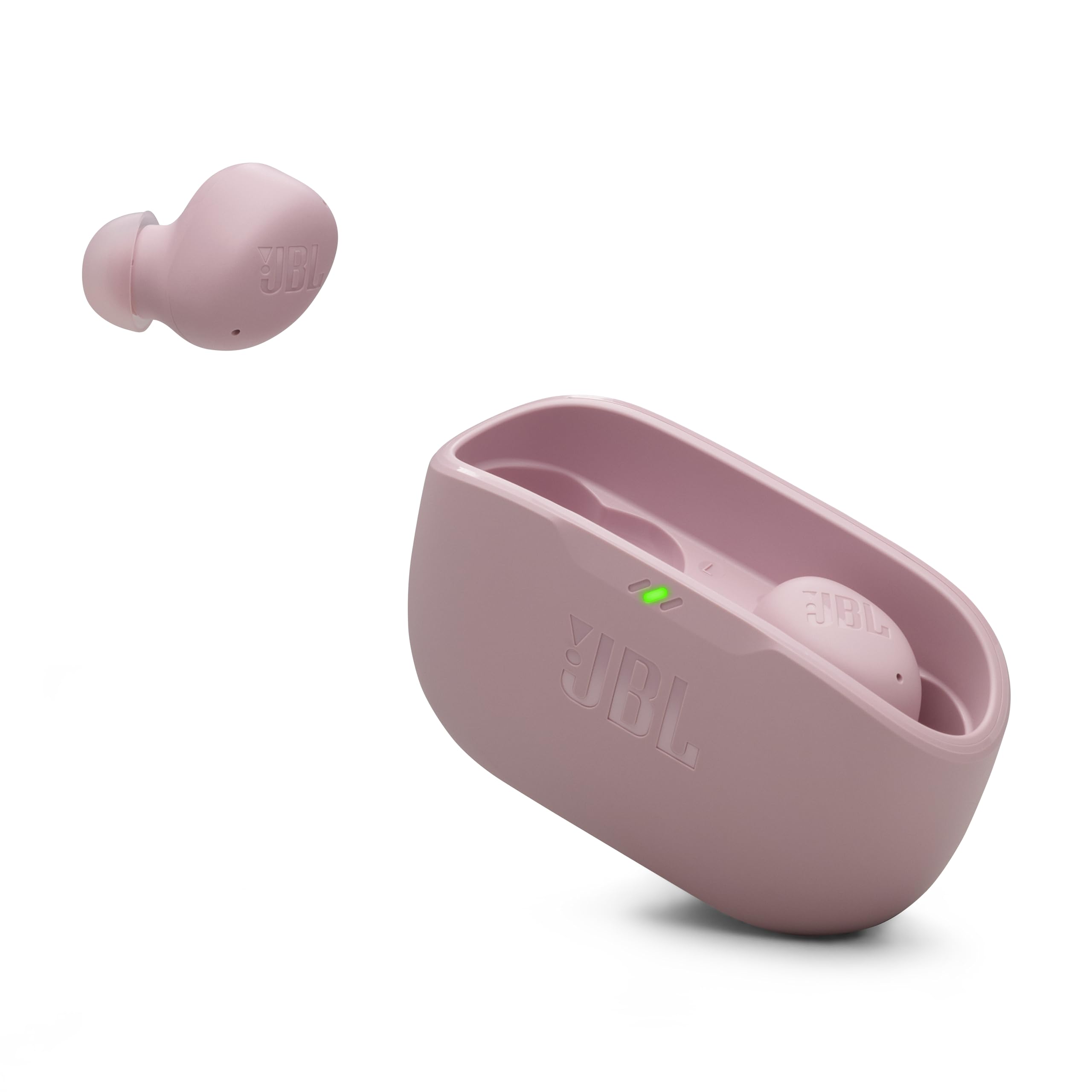JBL Vibe Buds 2 - True Wireless Noise Cancelling Earbuds Pure Bass Sound & Smart Ambient Technology, 4mics for Crisp, Clear Calls, up to 40Hrs of Playback, IP54 Dust & Water Resistant (Pink) 1