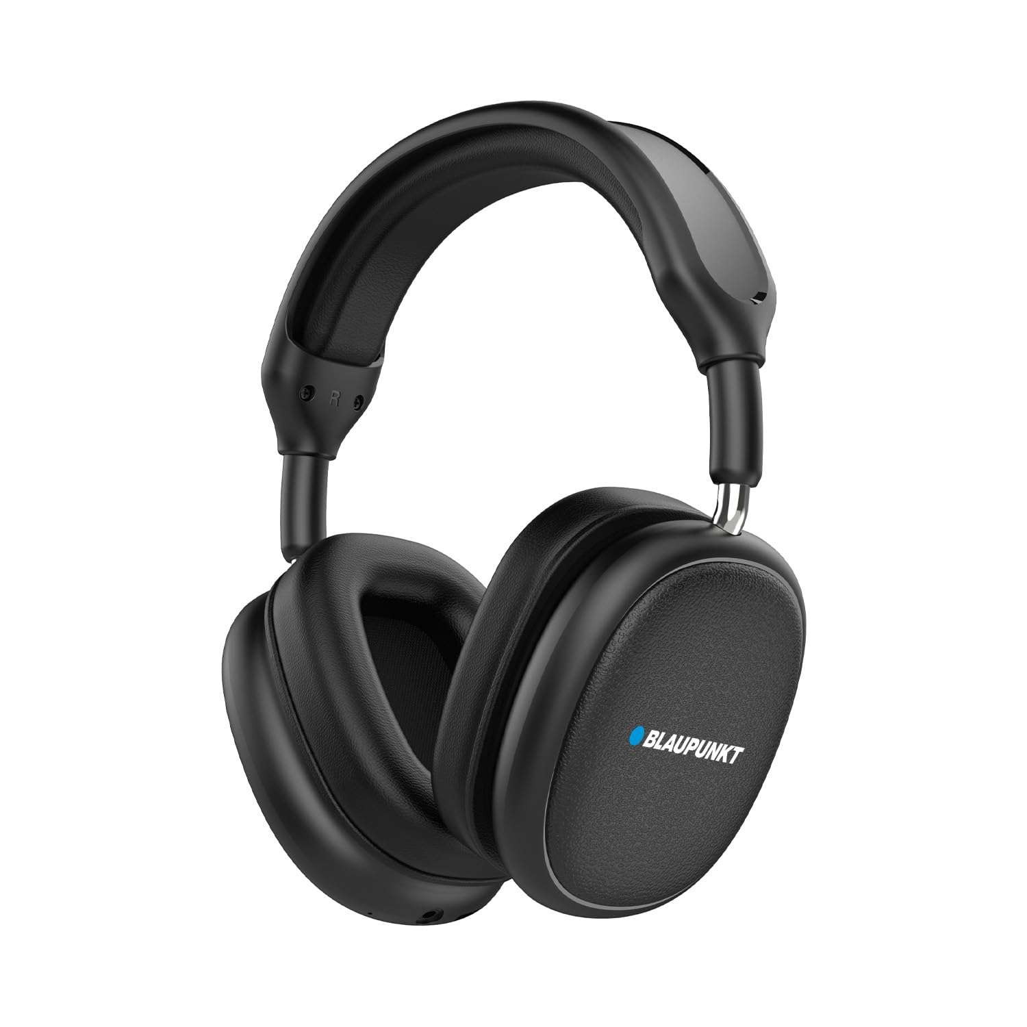 Blaupunkt BH31 AudioX Bluetooth Wireless Over Ear Headphones I 40MM Drivers I HD Sound I Soft PU Headband I Media & Volume Control with Built in Mic I TurboVolt Fast Charging I AUX Port (Black) 1