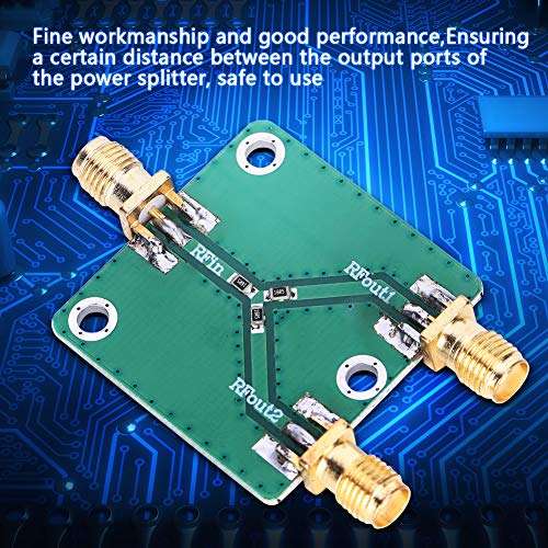 Qioni Fine Workmanship Radio Frequency Divider, 50 Ohms Resistance Power Splitter, Resistive Power Divider, for Industry Easy to Use Home Durable 2