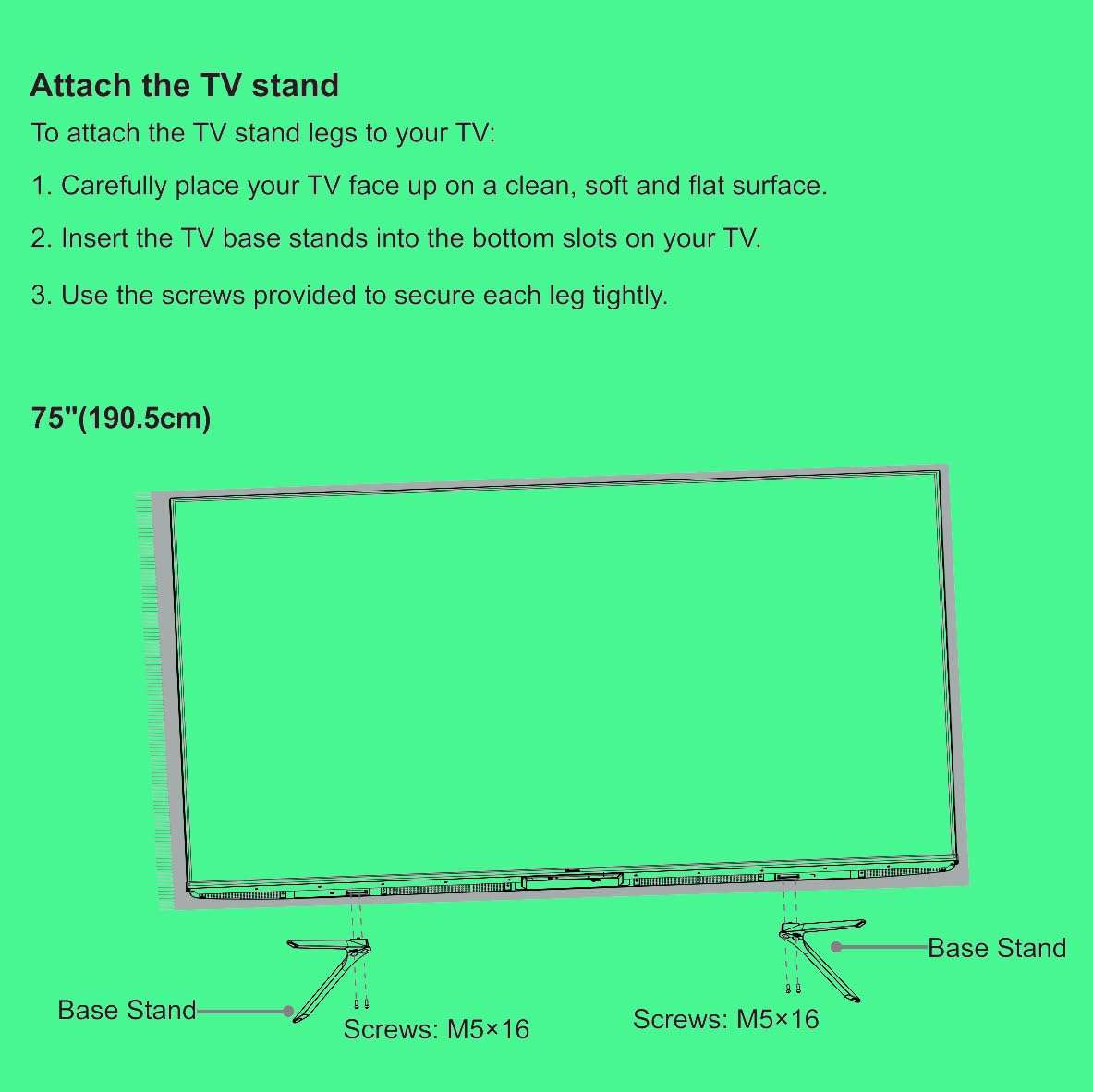 Replacement TV Base Stand, Fit for Hisense 4K Quantum ULED Smart Gccgle TV 4