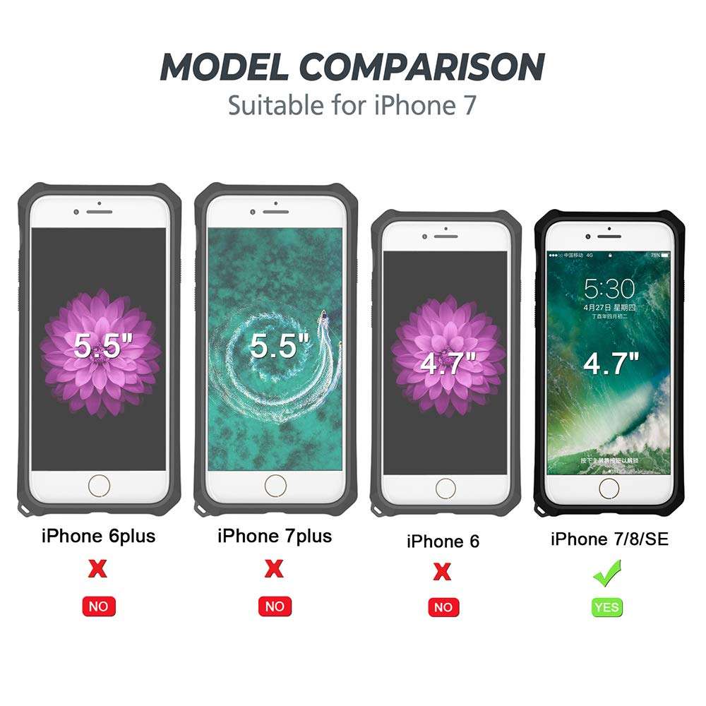 Military Grade for iPhone 8 Case iPhone 7 Case iPhone SE 2020 Metal Rotating Ring with Kickstand Holder Armor Heavy Duty Shockproof Drop Protective Cover for iPhone 8/7/SE 2020 Phone Case (Rose Gold) 2