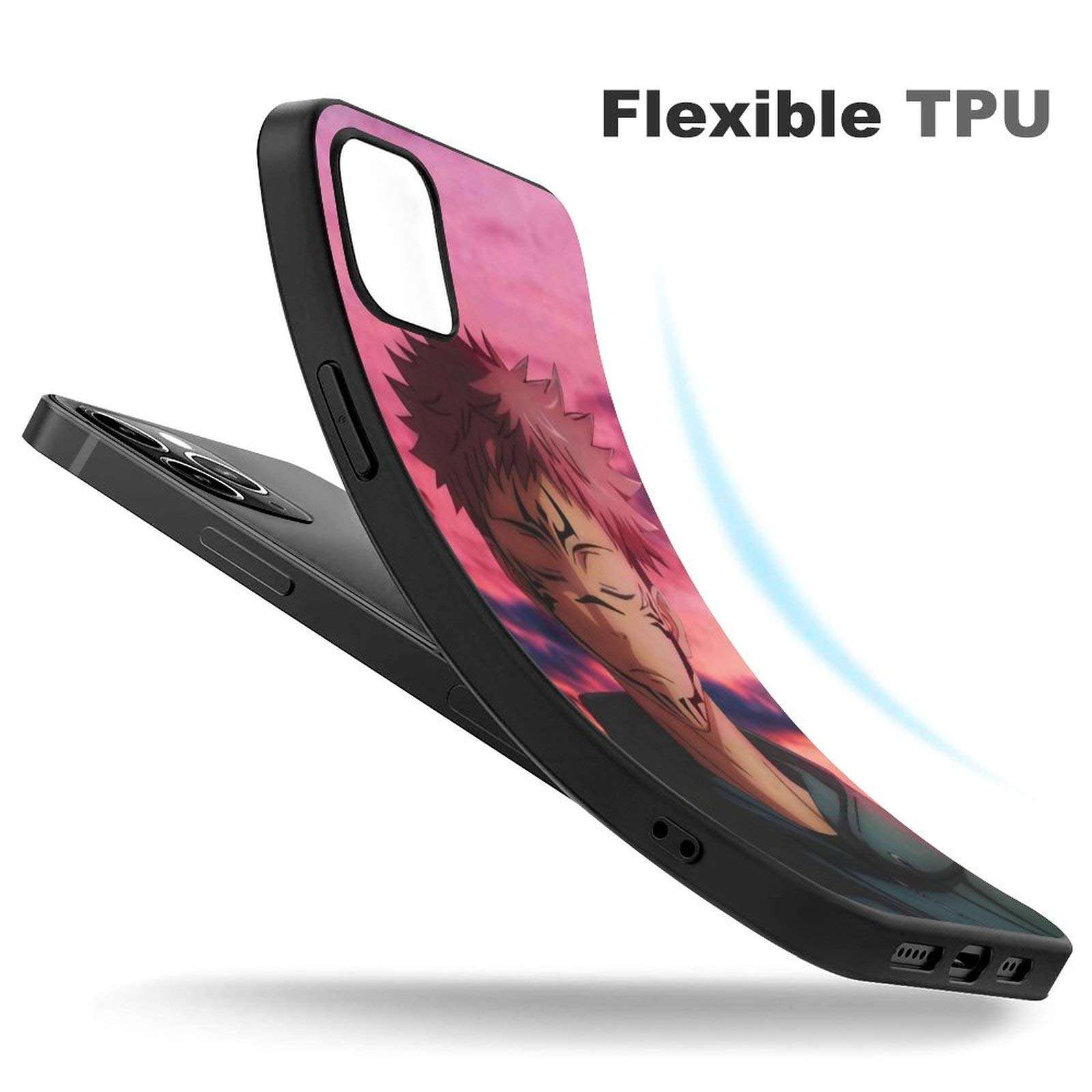 Jujutsu Kaisen iPhone 12/ProMax/Mini Phone Case Anime Design Ultra-Thin Soft Protective Shell TPU Full Protection Phone Case for Boys Girls and Anime Lovers iPhone 12Pro Max 3