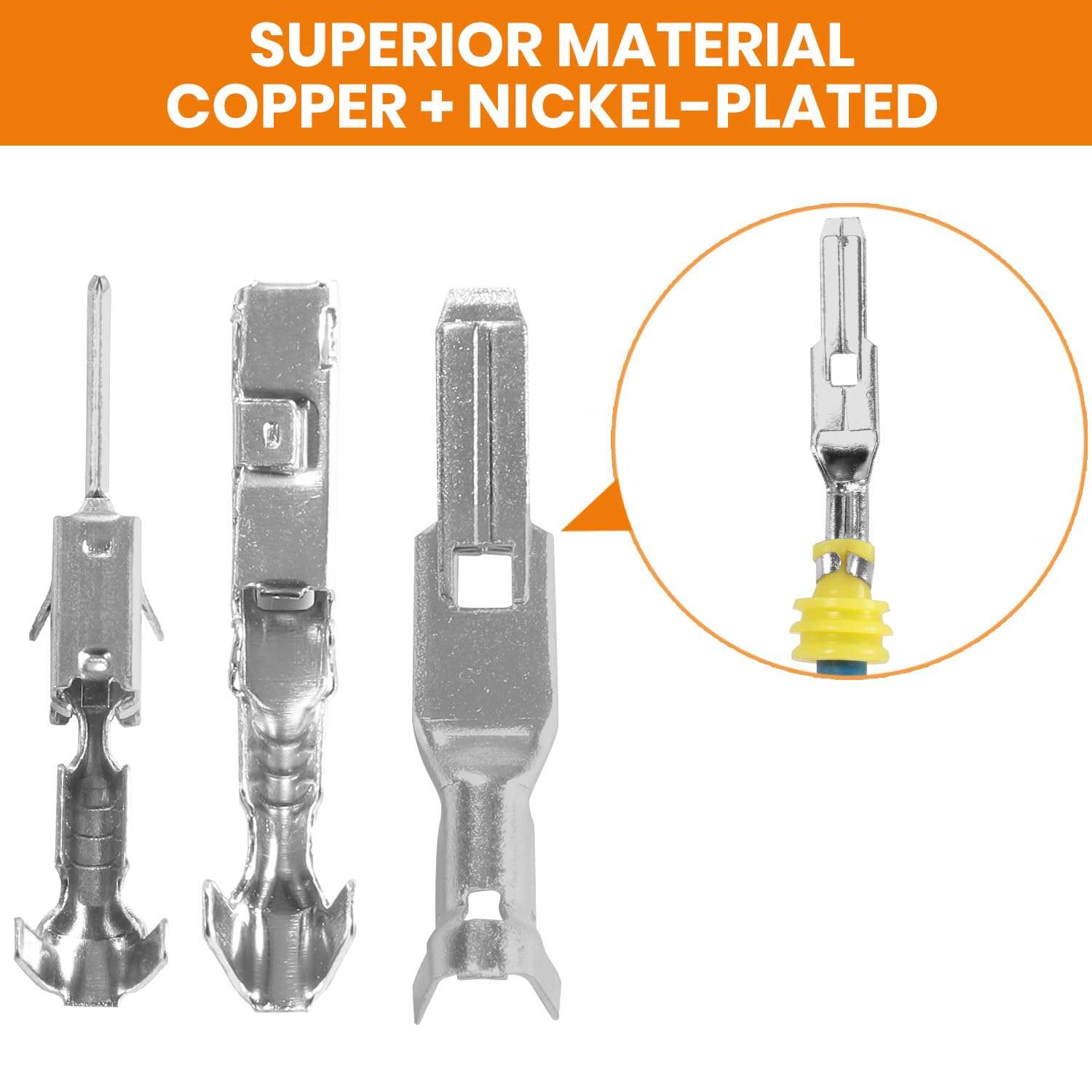 718PCS 19 Kinds Automotive Electrical Pin Connectors Kit, Wire Crimping Tool with Ratchet, 5