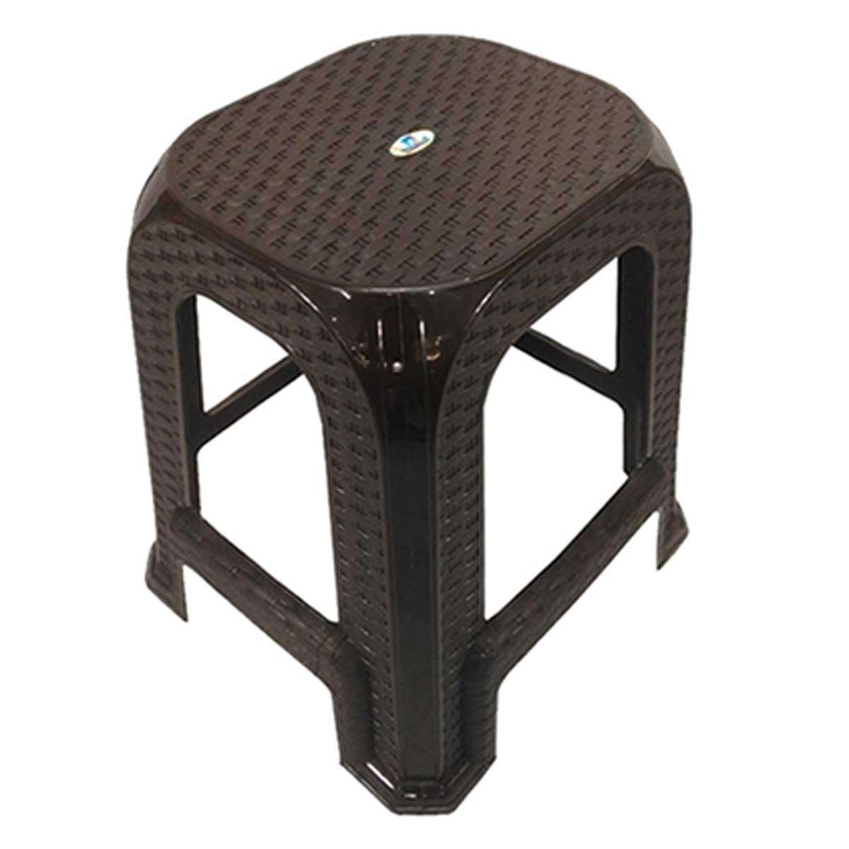 Nilkamal Plastic Stool, Set of 2 - Season Rust Brown 3