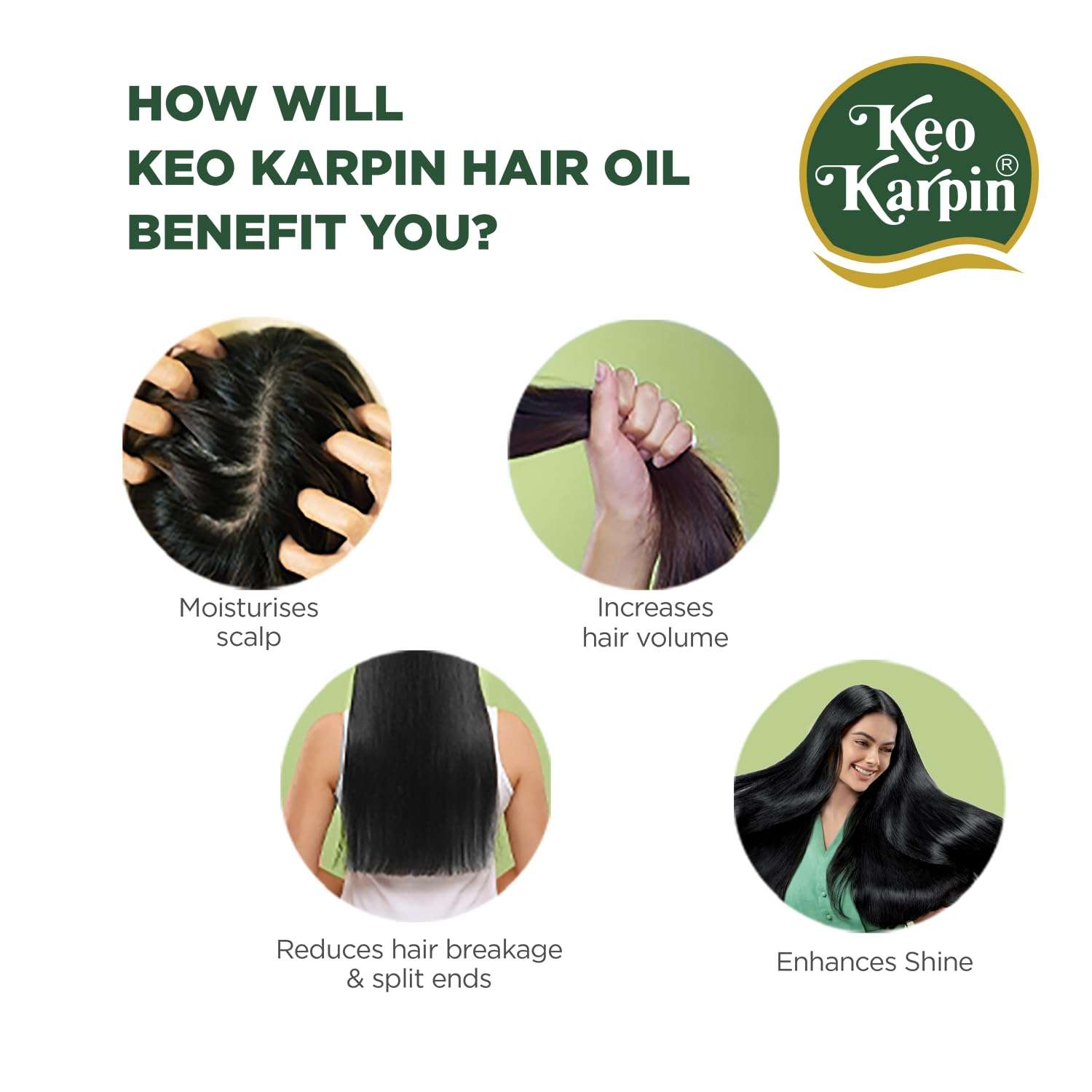 Keo Karpin Hair Oil |Non-Sticky Hair Oil, Enriched With Natural Vitamin E And Olive Oil | 500ml | 6