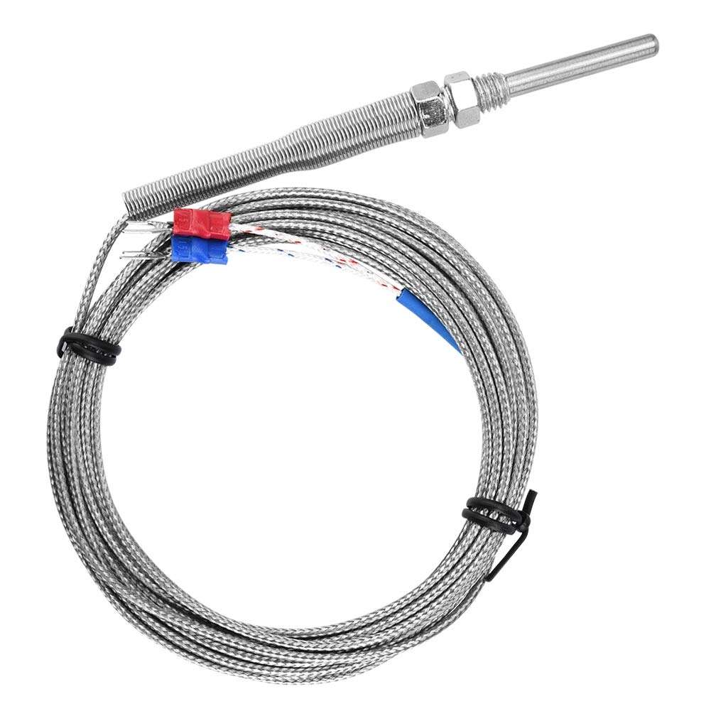 M8 Thread Type K Thermocouple 30mm Probe Temperature Sensor Wire 0-400℃ (4 m) 1