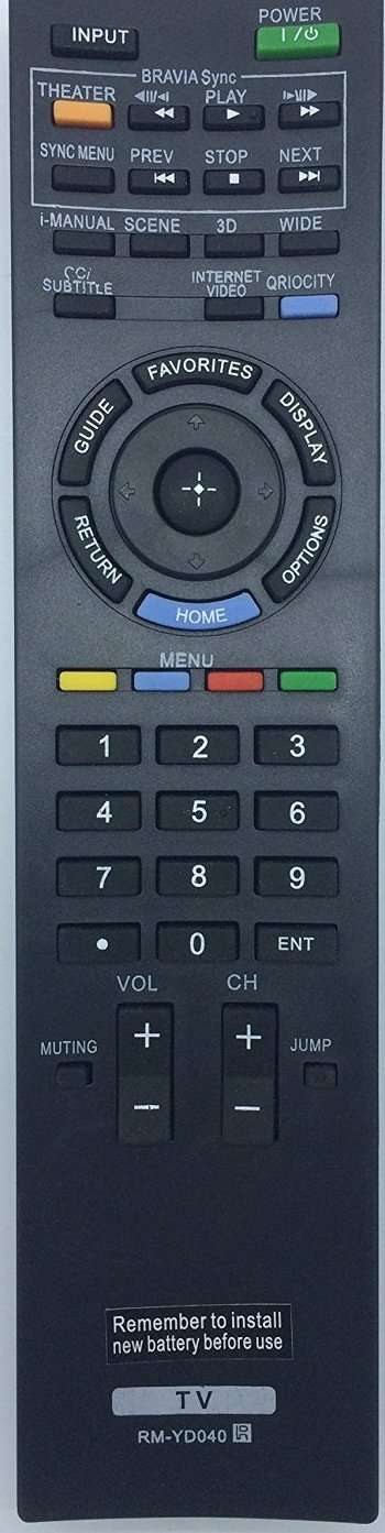 RM-YD040 RMYD040 Replace Remote Control fit for Sony LCD TV Bravia KDL-55HX800 KDL-40HX800 KDL-46HX800 KDL-46HX900 KDL-52HX900 KDL55HX800 KDL40HX800 KDL46HX800 KDL46HX900 KDL52HX900 1