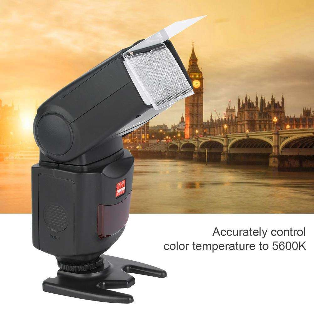 Flash Speedlite, GN60 LED Wireless S1 S2 Flash Mode Automatic Manual Zoom Triggering 1/8000s HSS, E-TTL On-Camera External Flash Light for Canon for Nikon SLR Camera 6