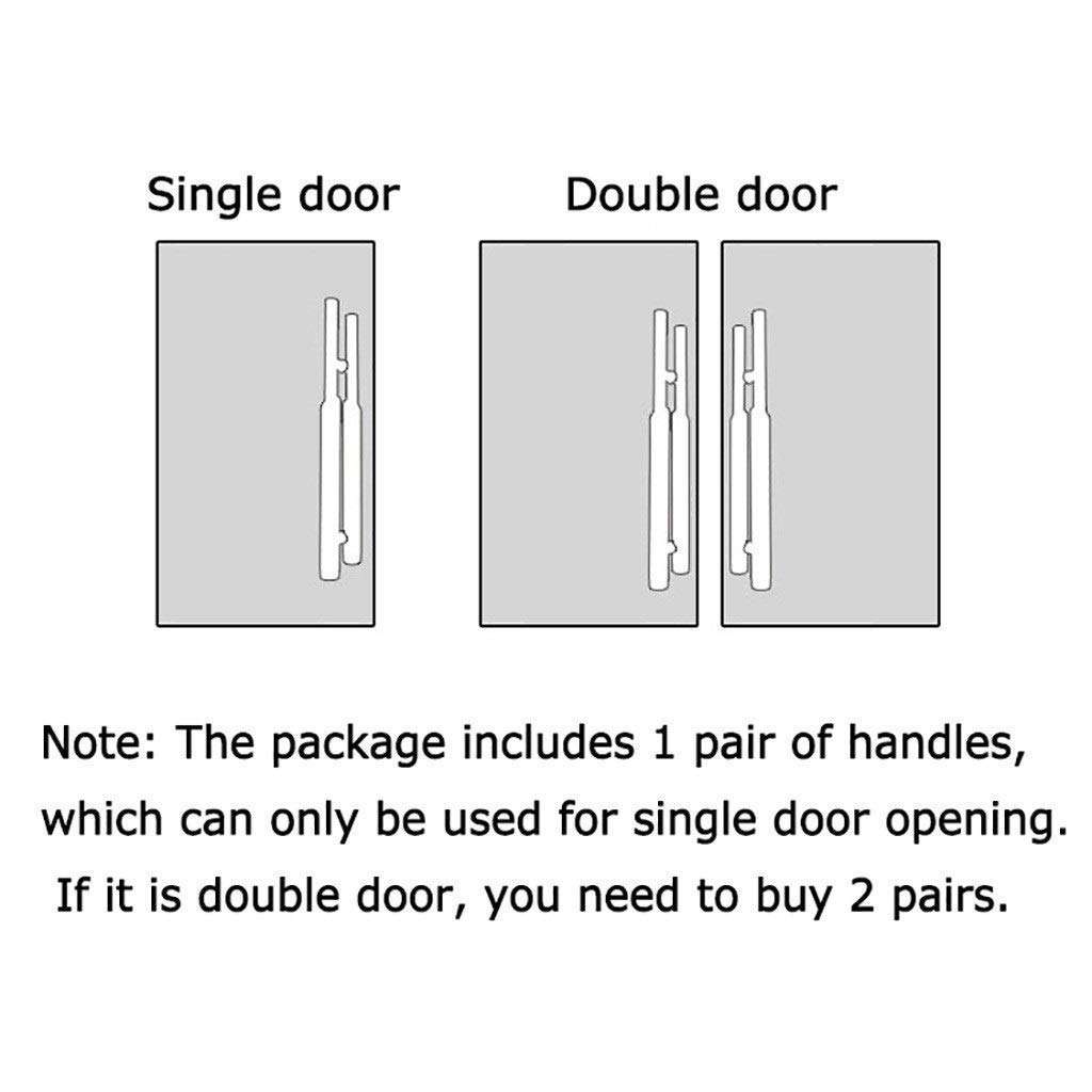 XLAHD Modern Style Round Tube Door Handle, Stainless Steel Solid Wood Sliding Door Handle, for Hotels/Offices, 6040cmDIY Tools Hardware 6