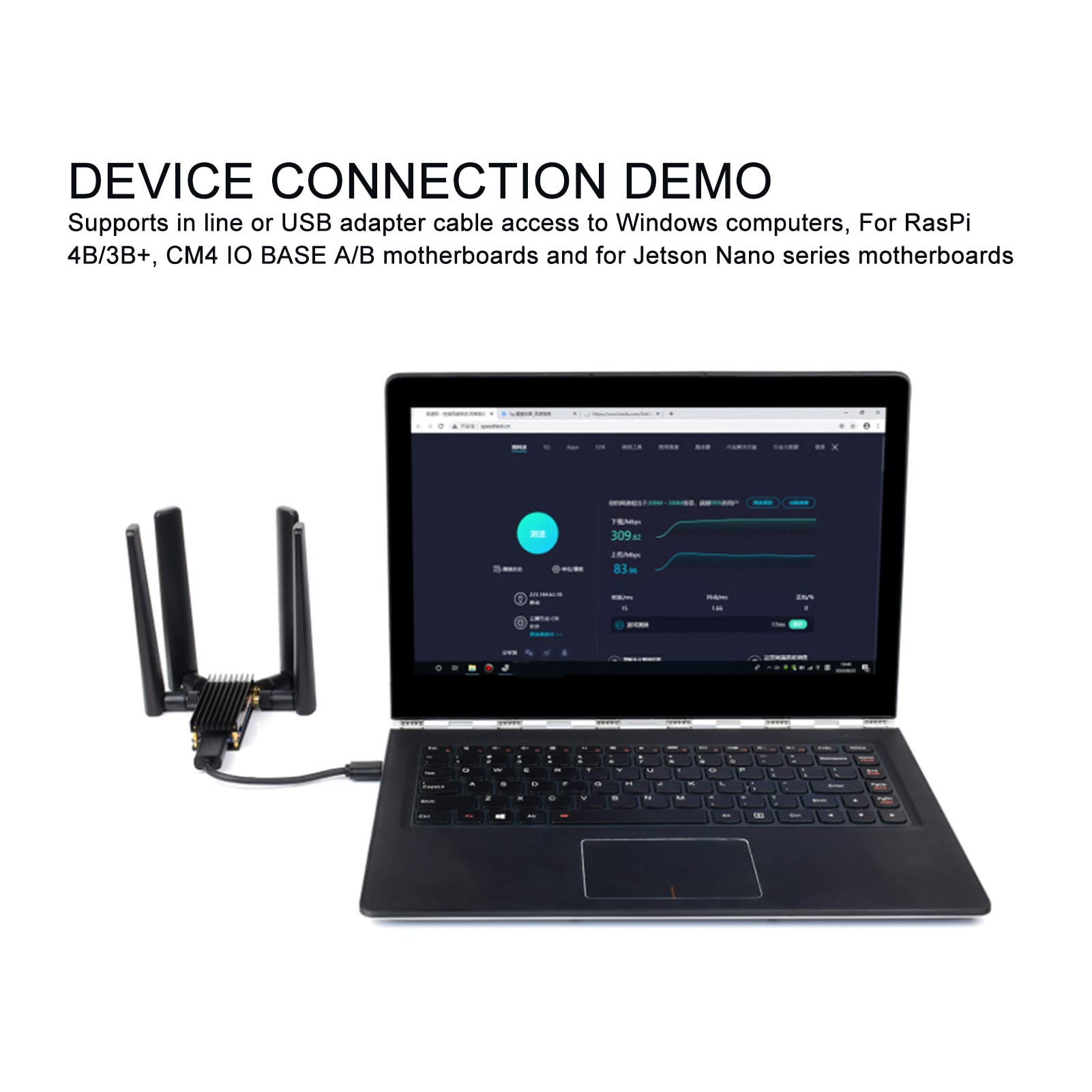 VBESTLIFE 5G DONGLE Expansion Board, M.2(NGFF) Key B Interface, SMA Antenna Interface, Compatible with SIMCom and Quectel 5G Modules, for Win, for Linux, for Android 5